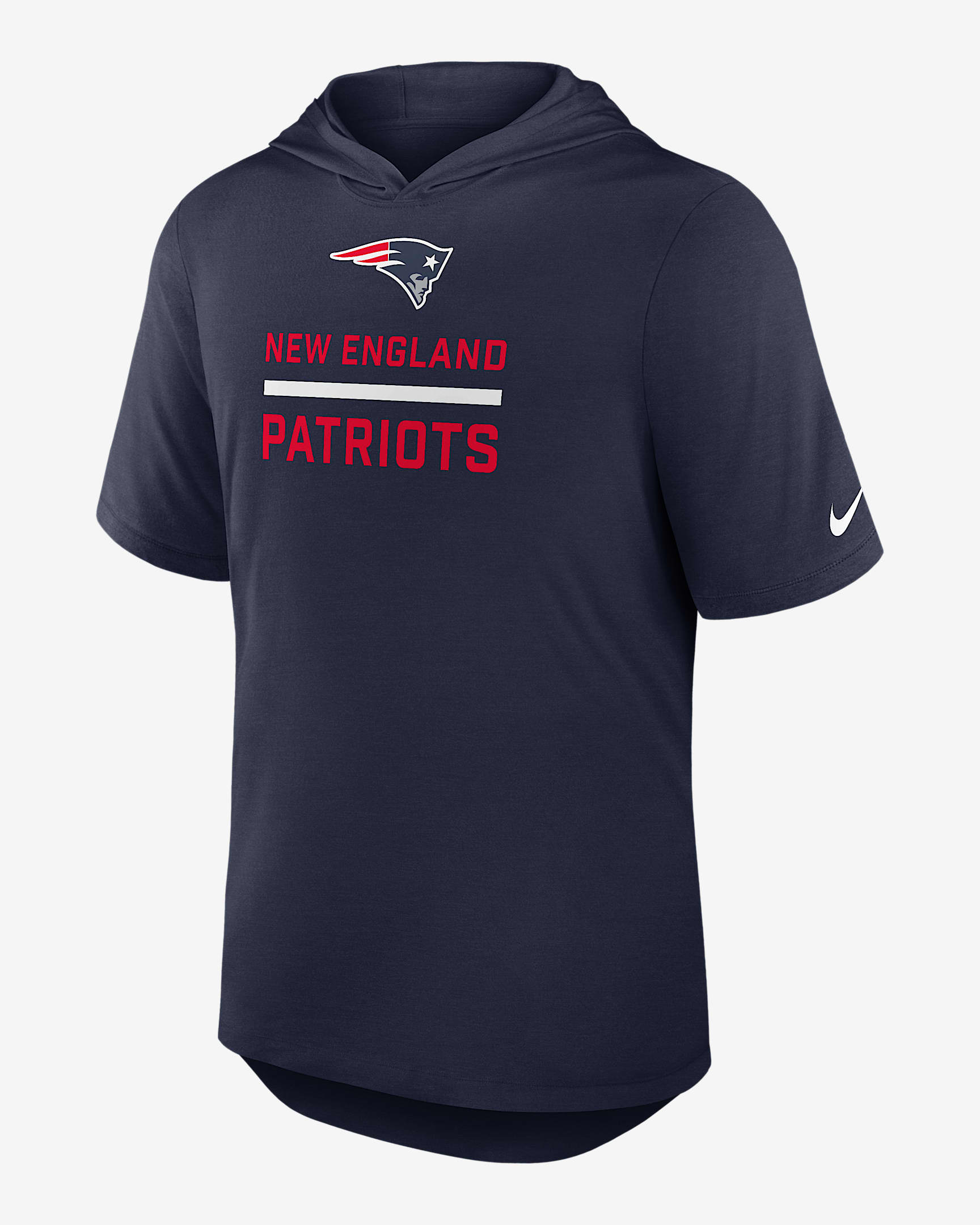 New England Patriots Men's Nike Dri-FIT NFL Hooded T-Shirt - Navy