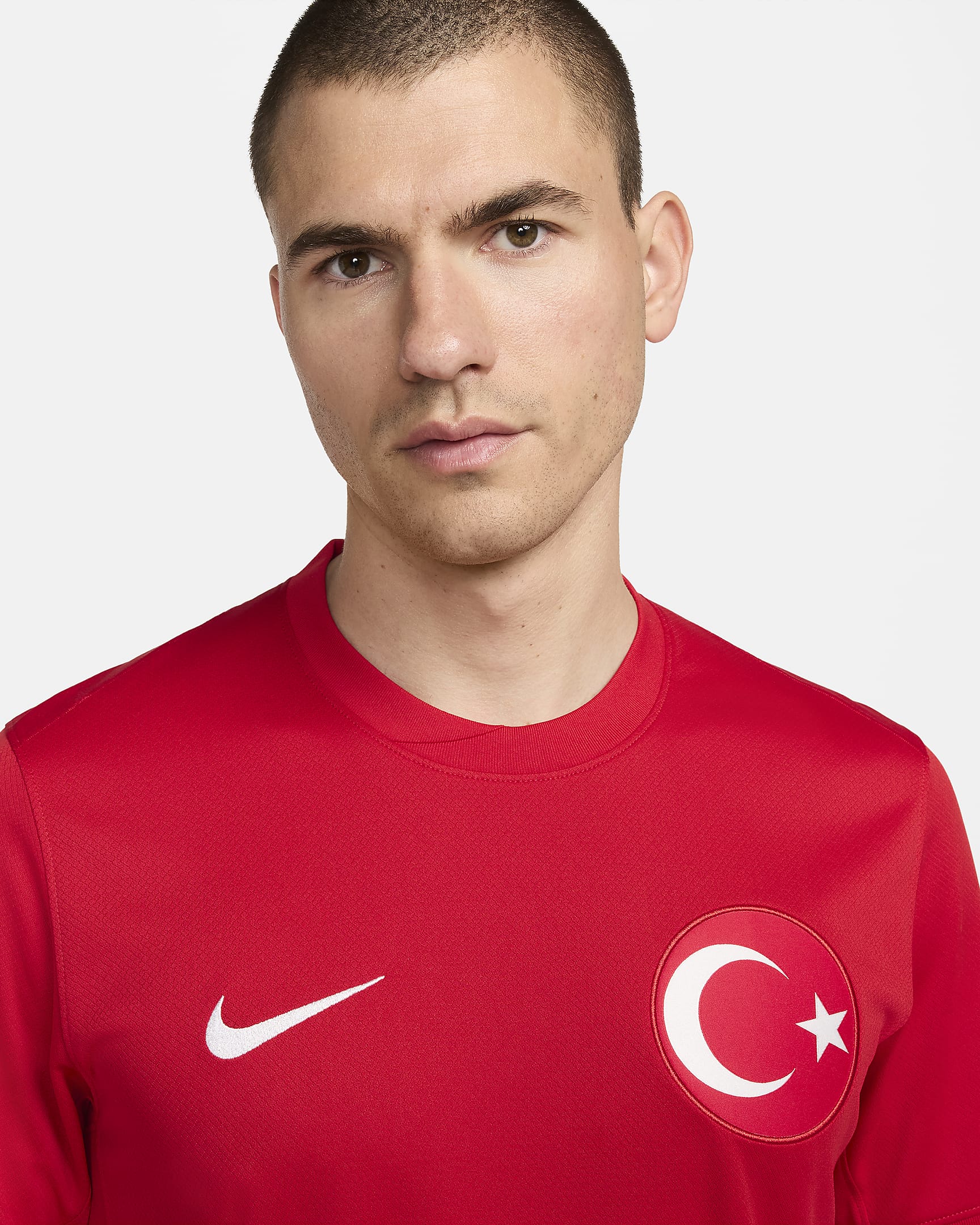 Türkei 2024/25 Stadium Away Nike Replica Fußballtrikot mit Dri-FIT-Technologie für Herren - Sport Red/Sport Red/Weiß