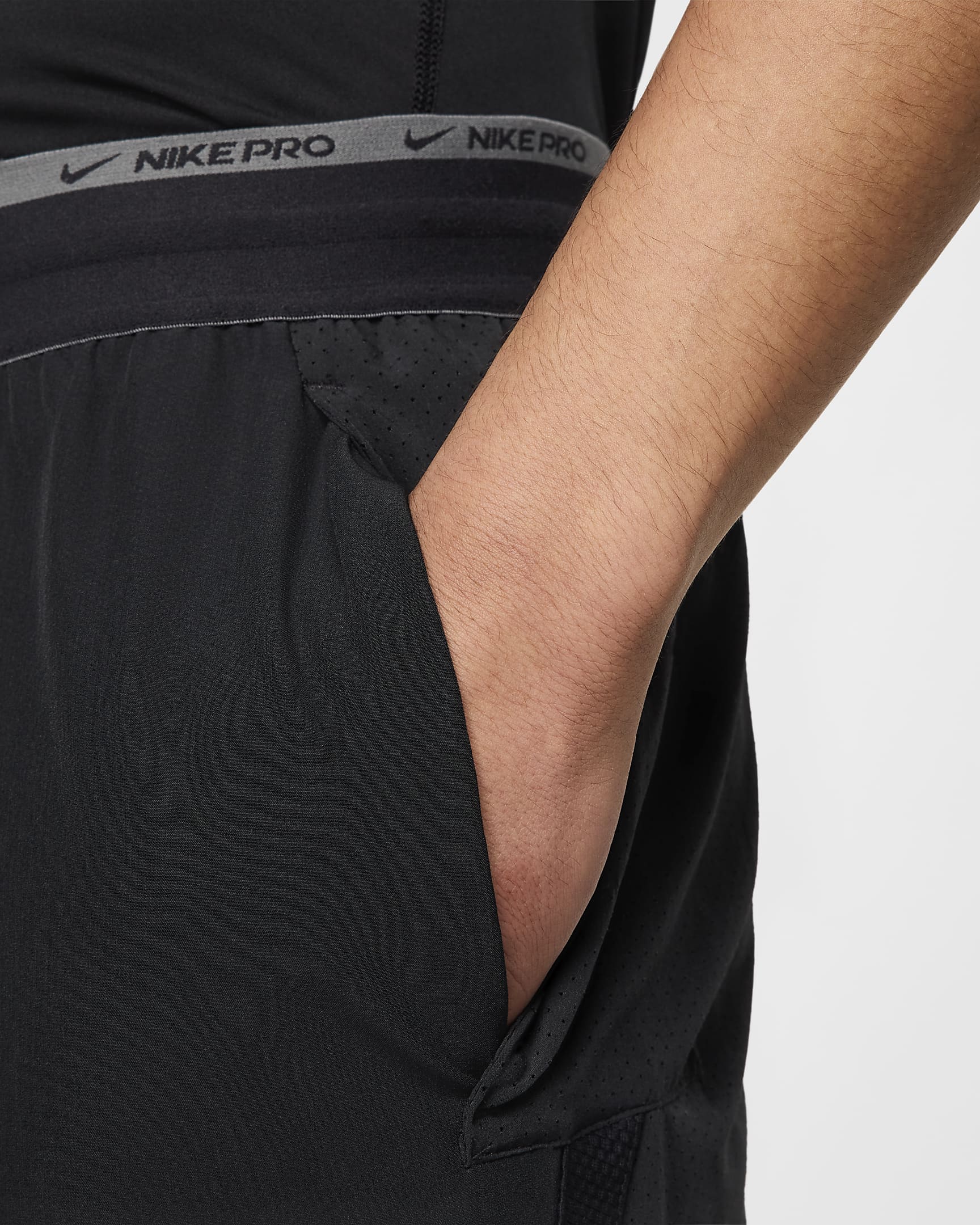 Nike Dri-FIT Flex Rep Pro Collection Pantalón corto de entrenamiento sin forro de 20 cm - Hombre - Negro/Iron Grey