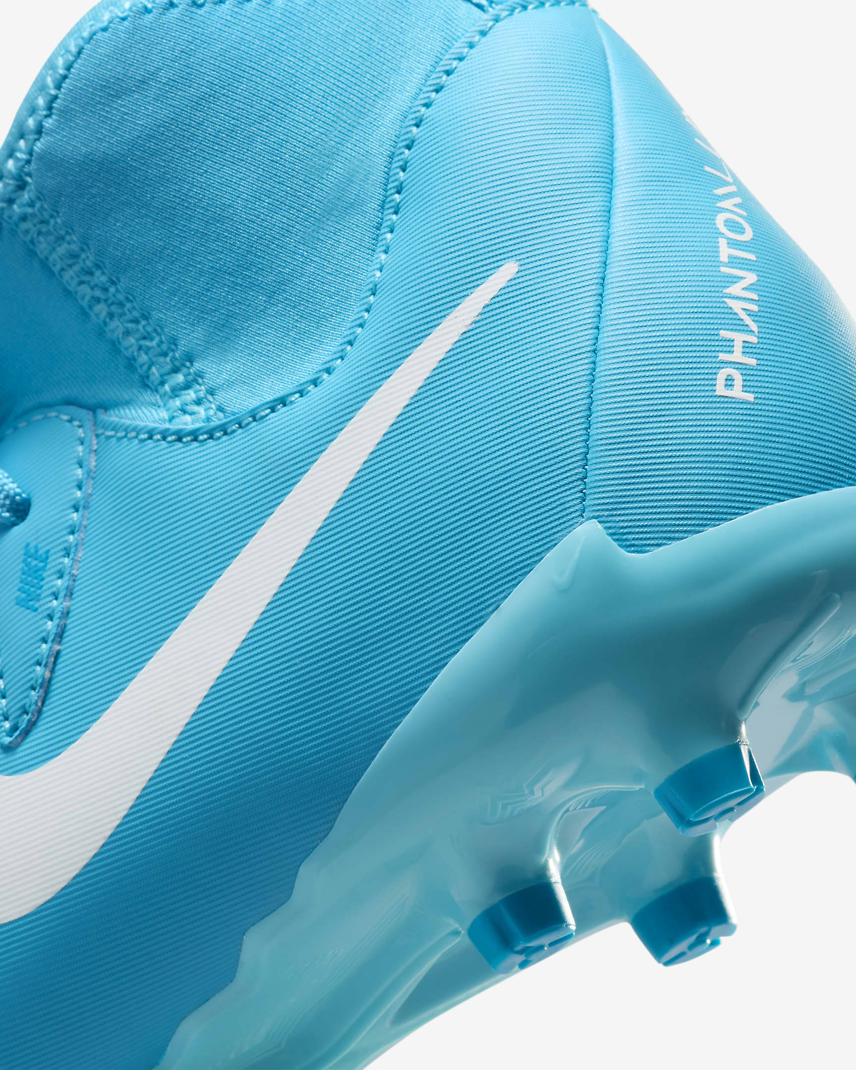 Nike Jr. Phantom Luna 2 Academy MG fotballsko til små/store barn - Blue Fury/Hvit