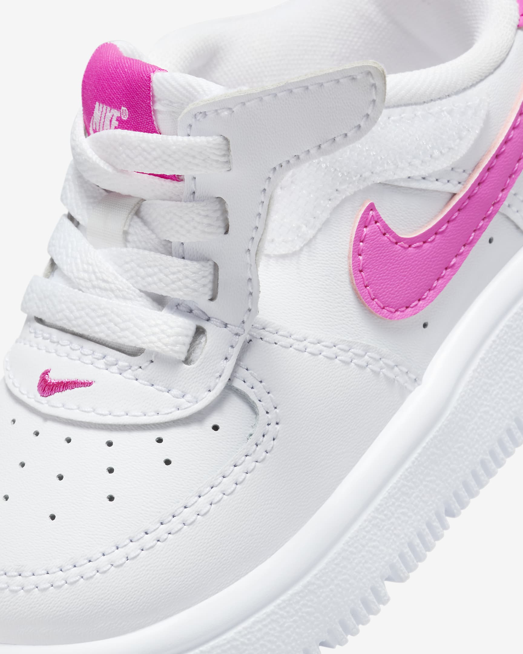 Scarpa Nike Force 1 Low EasyOn – Bebè e Bimbo/a - Bianco/Laser Fuchsia