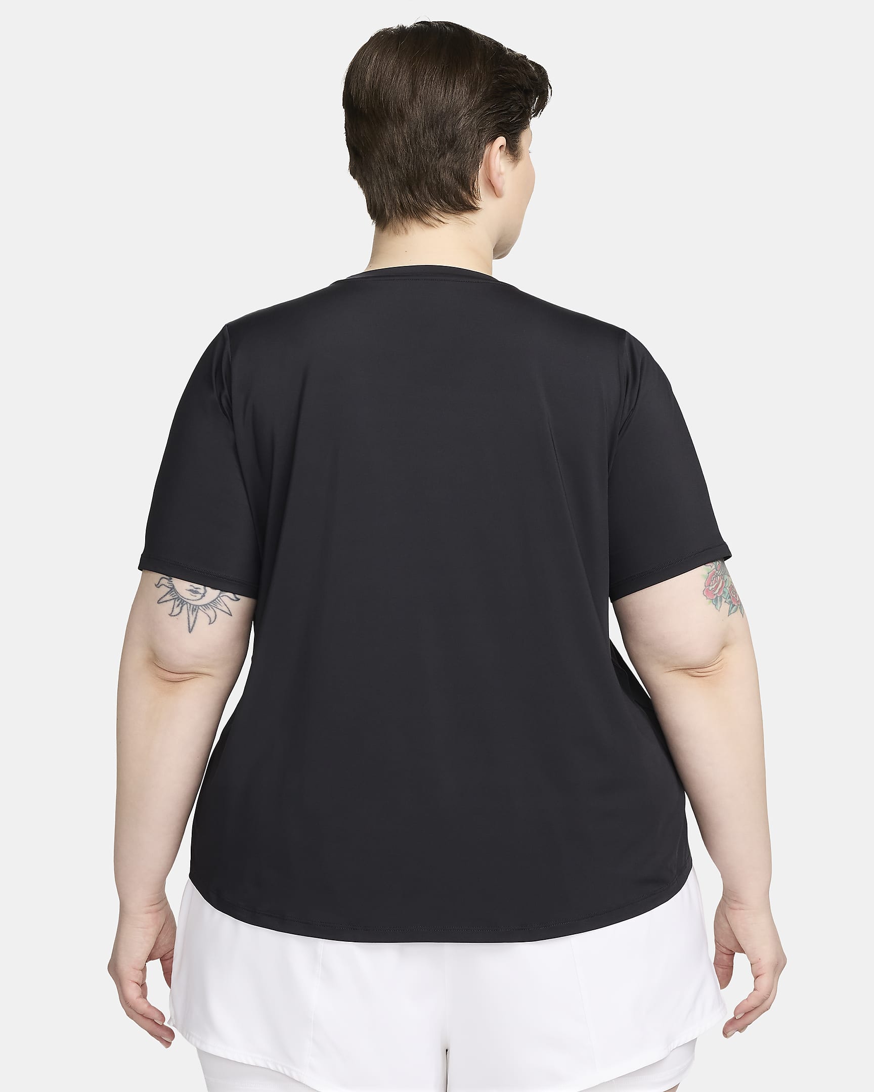 Nike One Classic Women's Dri-FIT Short-Sleeve Top (Plus Size) - Black/Black