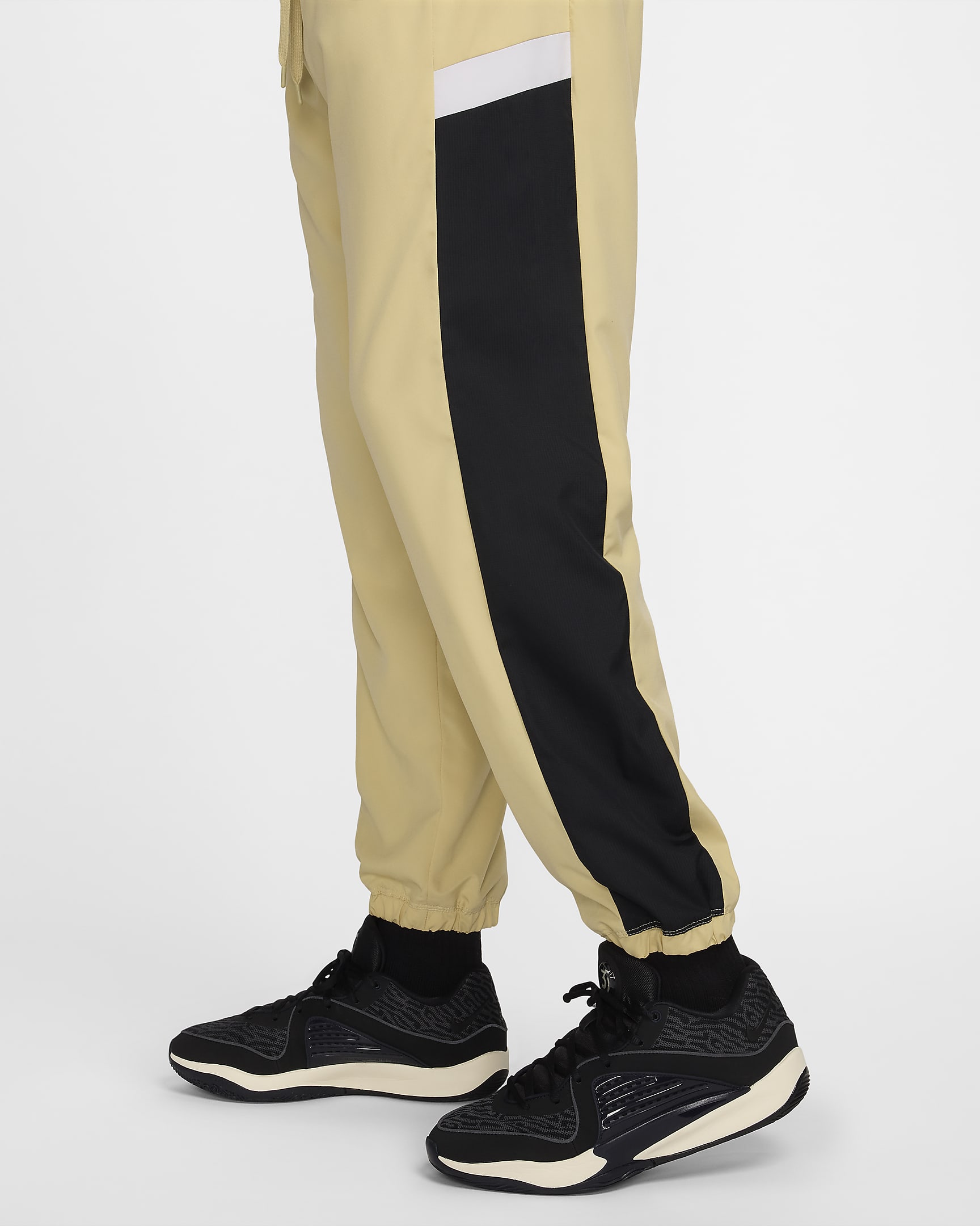 Pantaloni in tessuto da basket Nike Icon – Uomo - Team Gold/Nero/Bianco/Nero