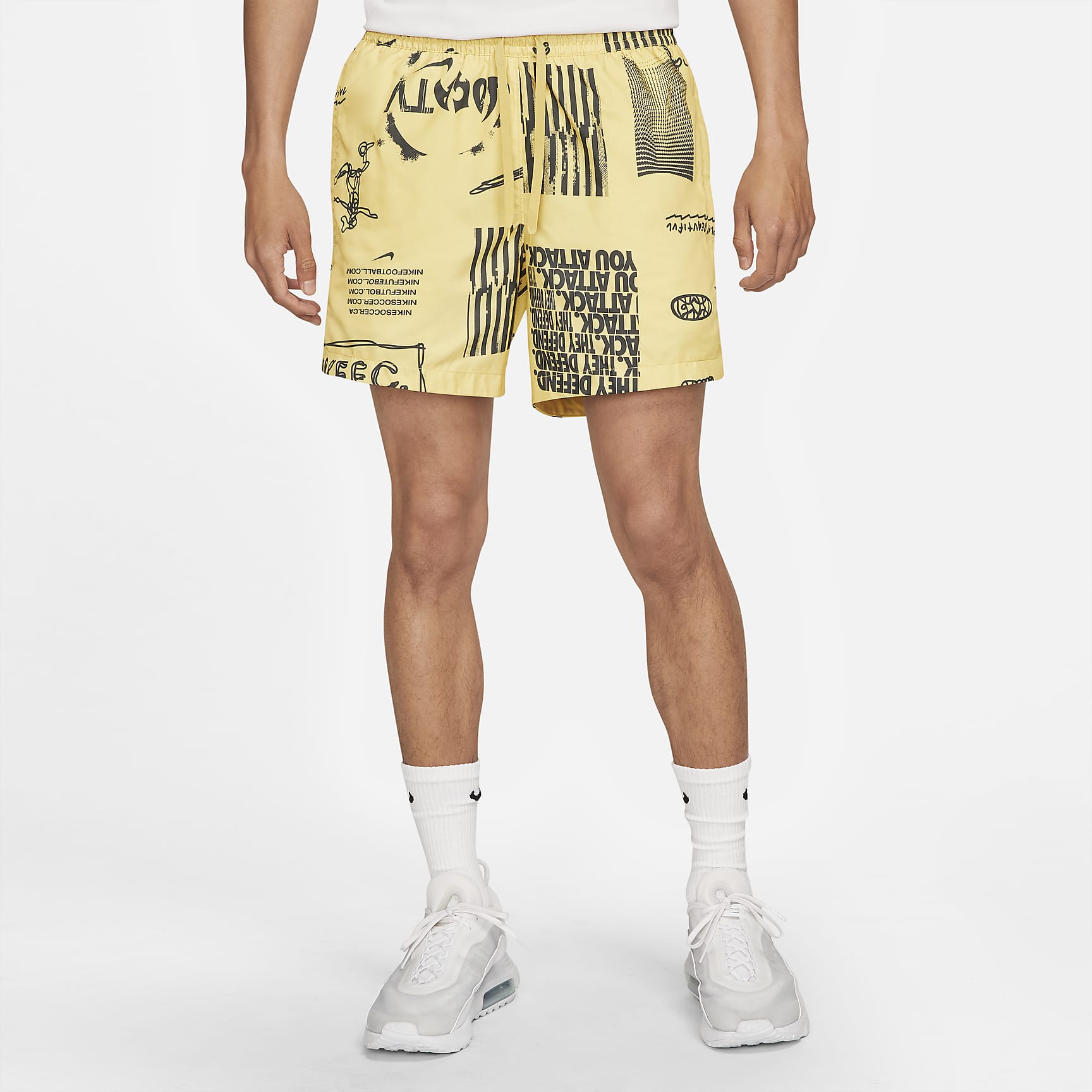Nike F.C. Men's Woven Soccer Shorts - Saturn Gold/Black/Black