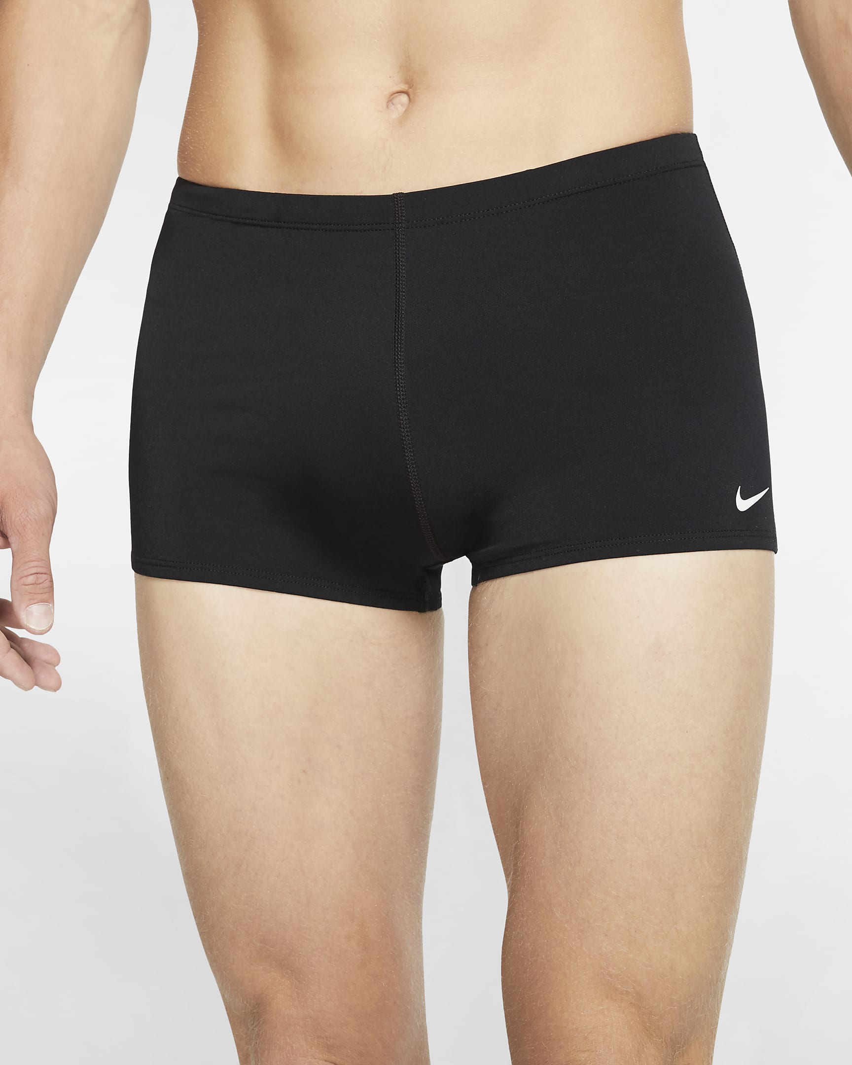 Nike Poly Solid Square-Leg Bañador tipo slip - Hombre - Negro/Negro/Blanco