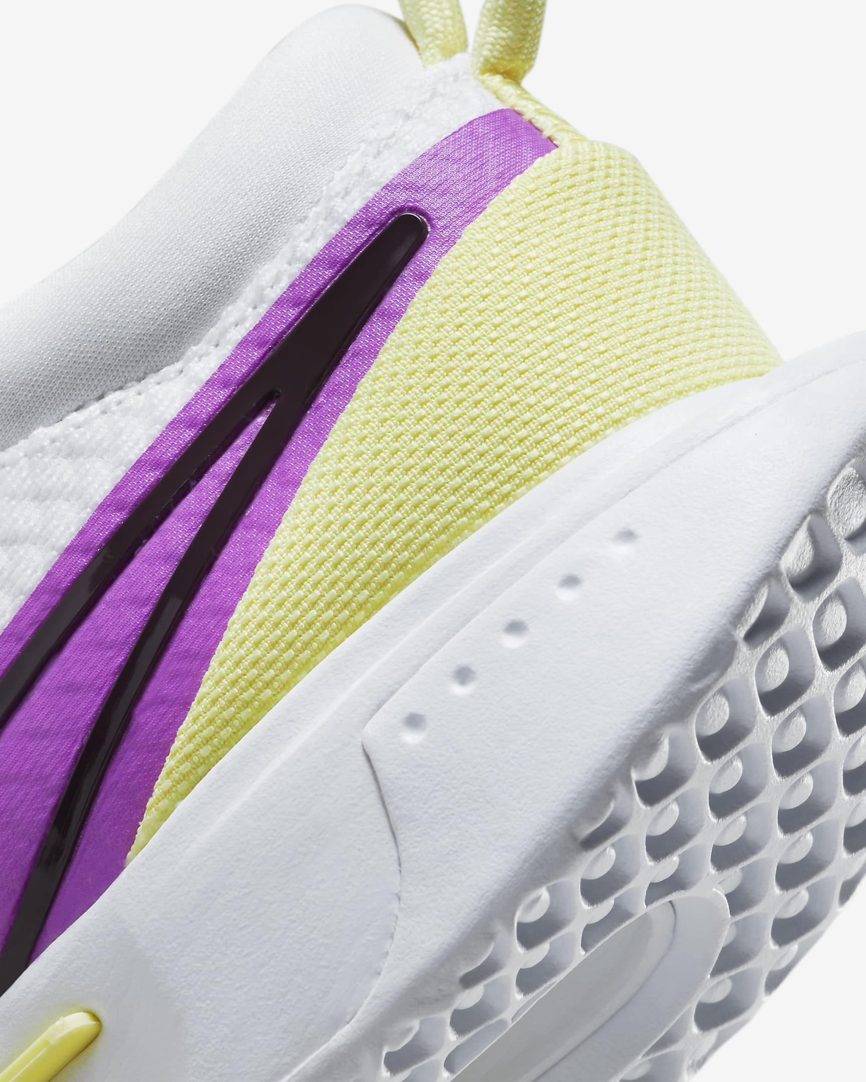 NikeCourt Air Zoom Pro Women's Hard Court Tennis Shoes - White/Citron Tint/Earth/Fuchsia Dream