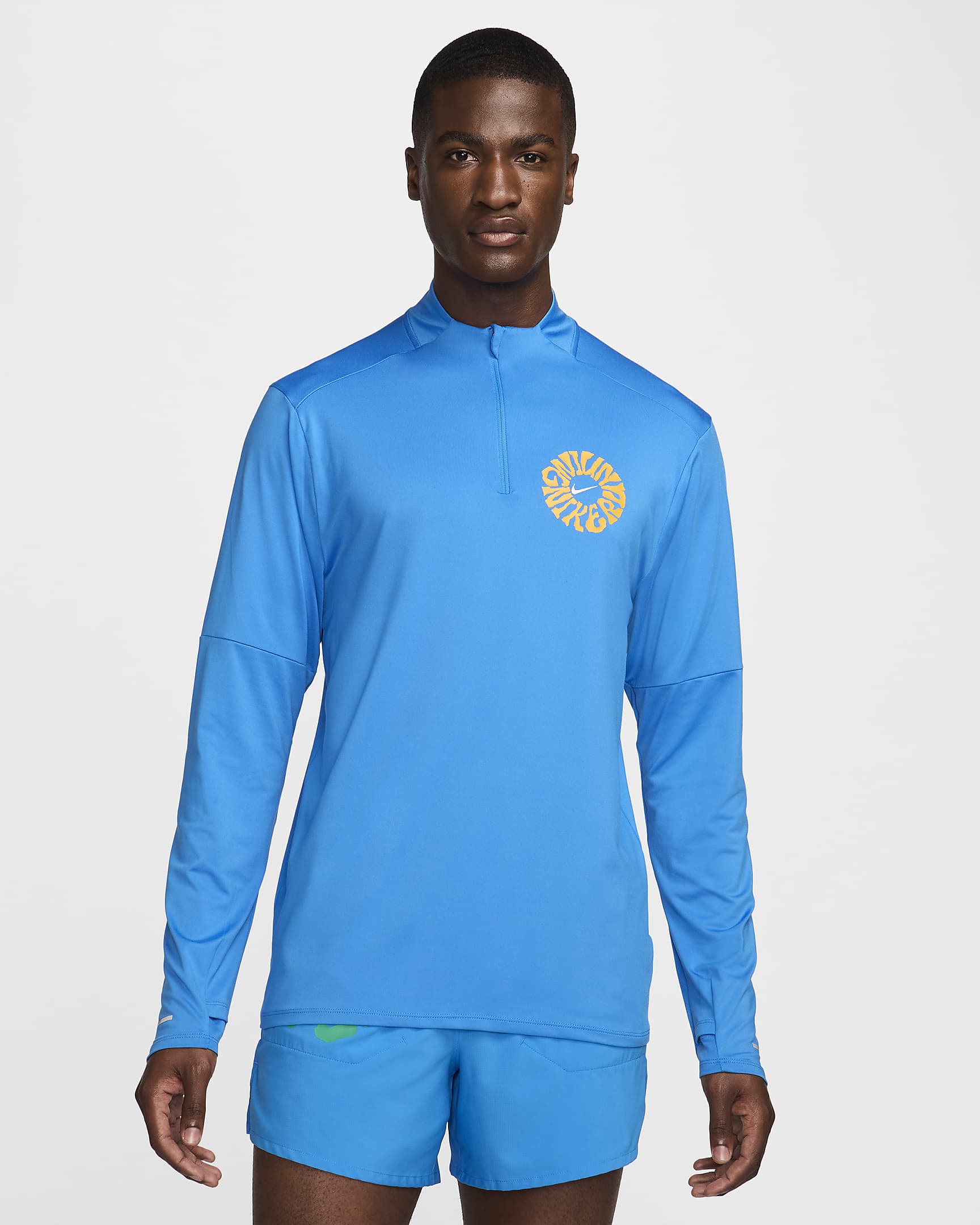 Nike Element Run Energy Men's Dri-FIT 1/4-Zip Running Top - Light Photo Blue/Summit White