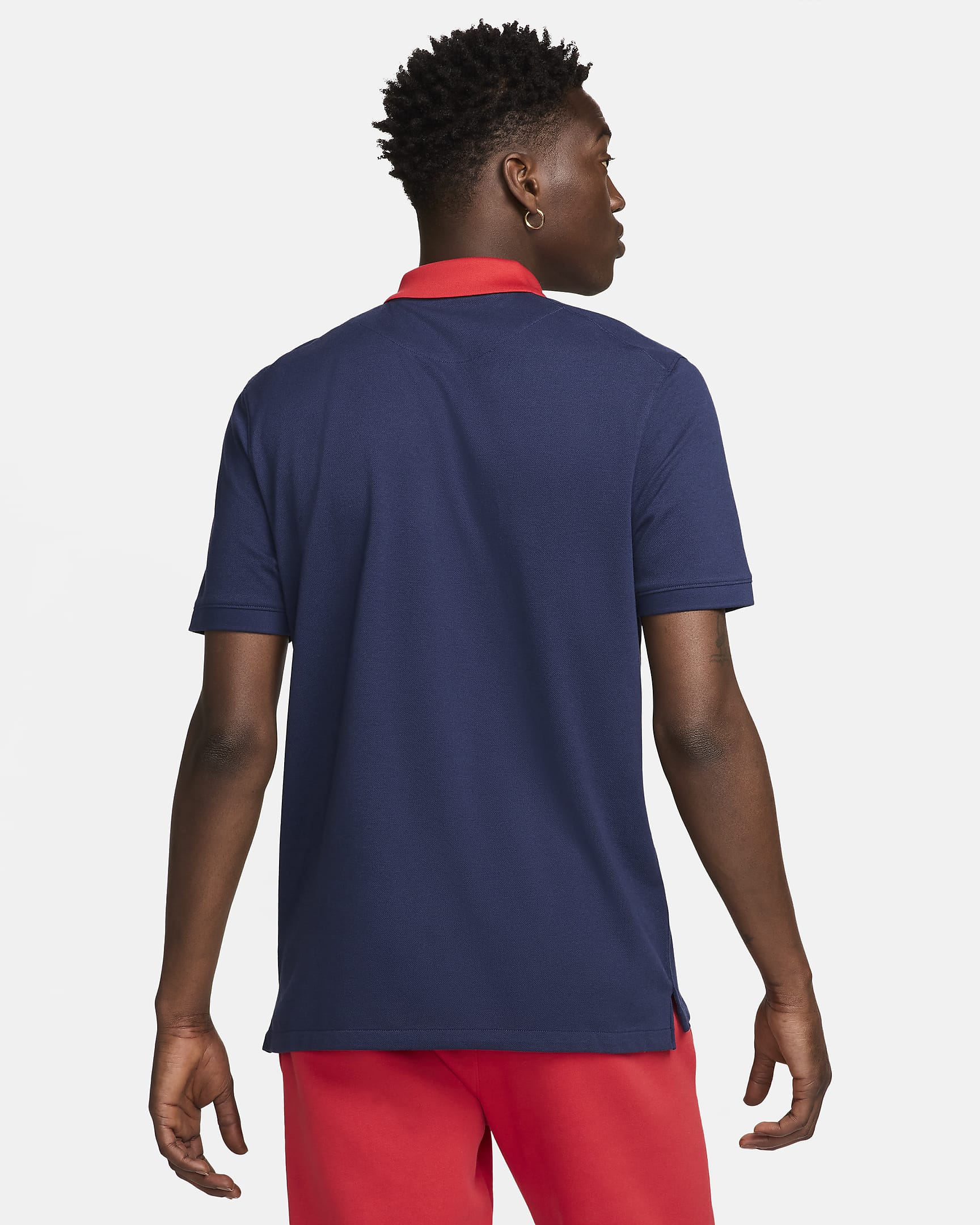 Paris Saint-Germain The Nike Polo Men's Nike Dri-FIT Soccer Polo - Midnight Navy/University Red/White