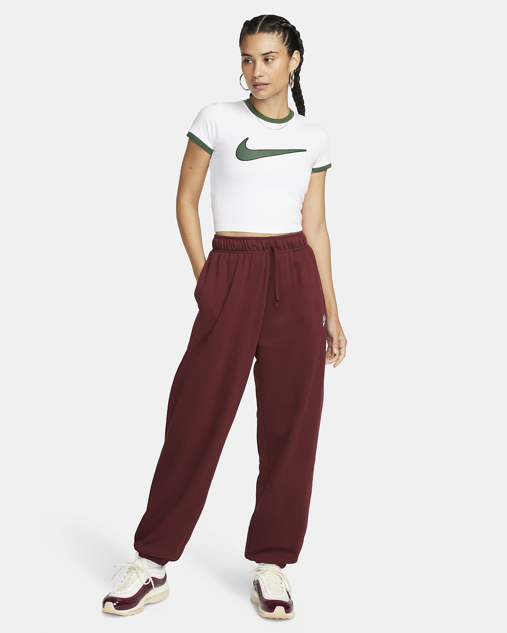 Nike Sportswear Club Fleece Women's MidRise Oversized Sweatpants.