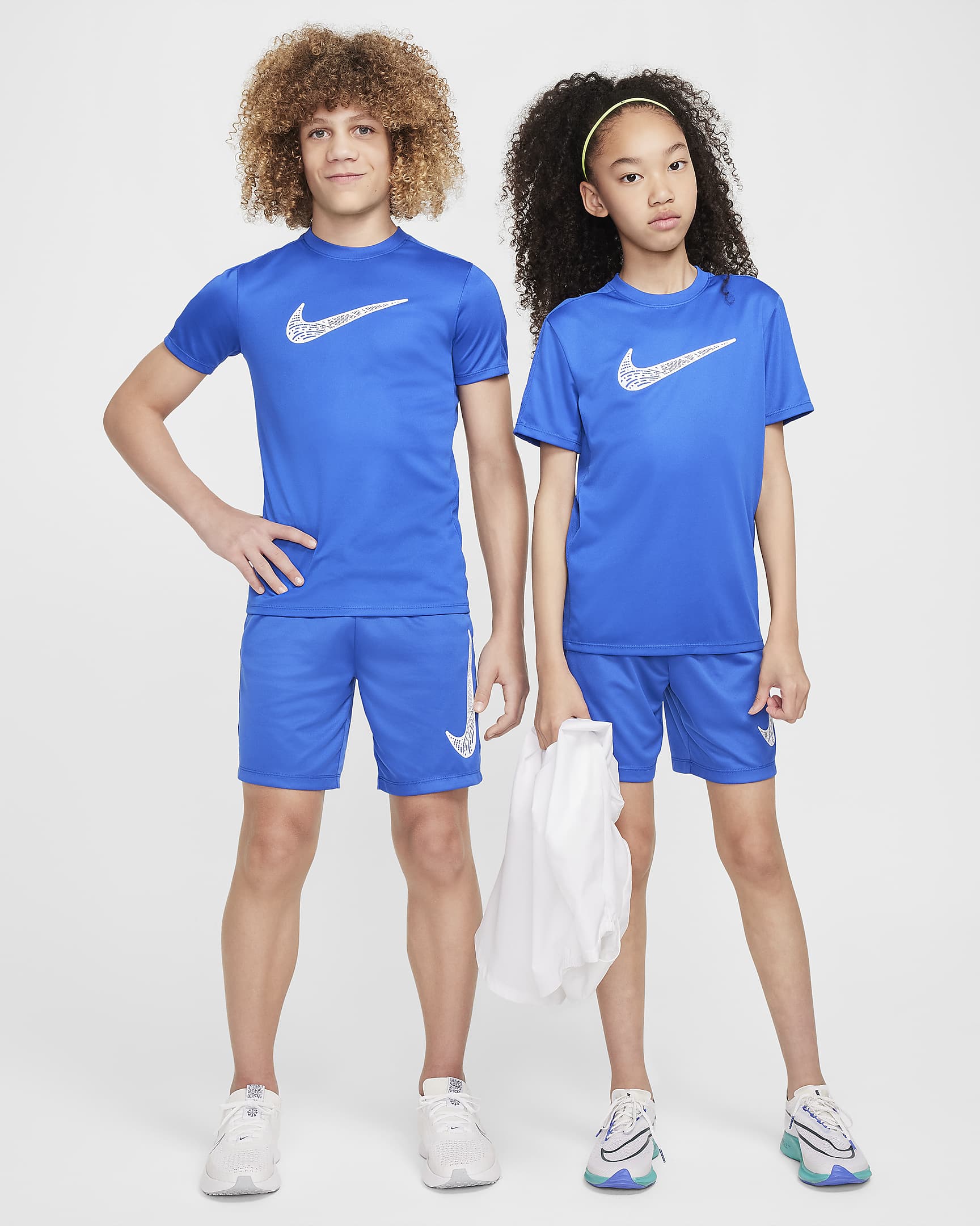 Playera de manga corta Dri-FIT para niños talla grande Nike Trophy23 - Royal juego