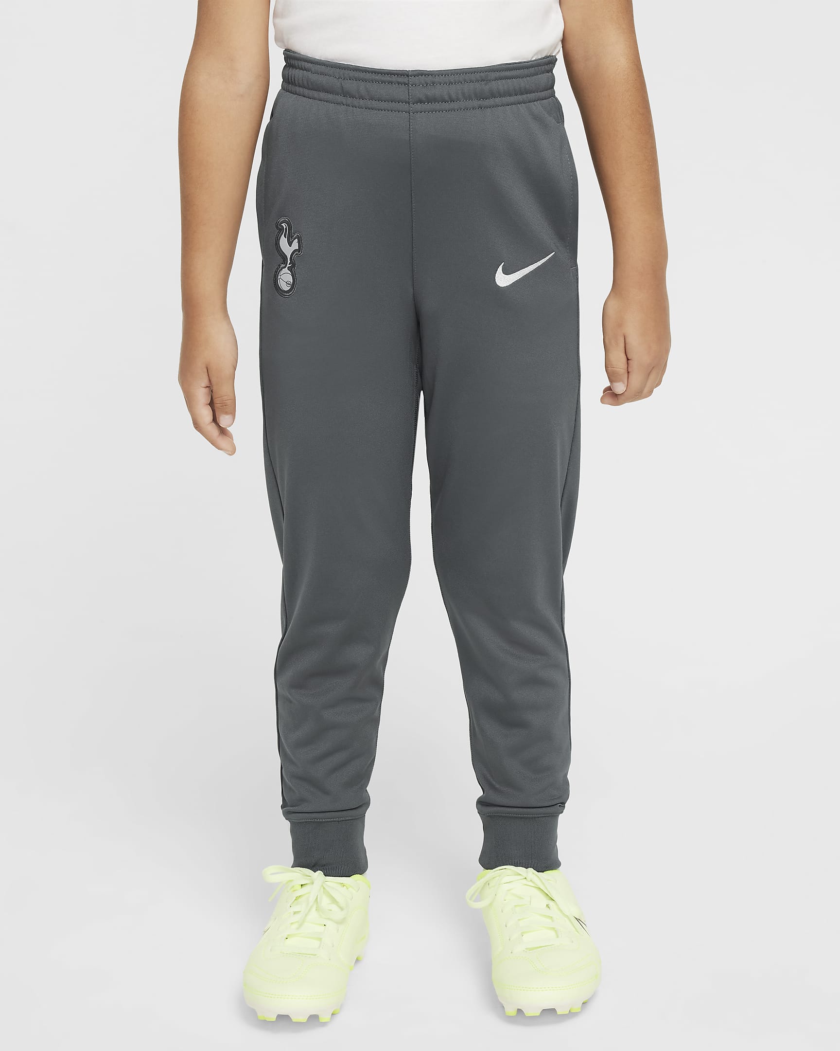 Pleteninová fotbalová sportovní souprava Tottenham Hotspur Strike Nike Dri-FIT pro malé děti - Grey Fog/Polar/Dark Grey/Dark Grey