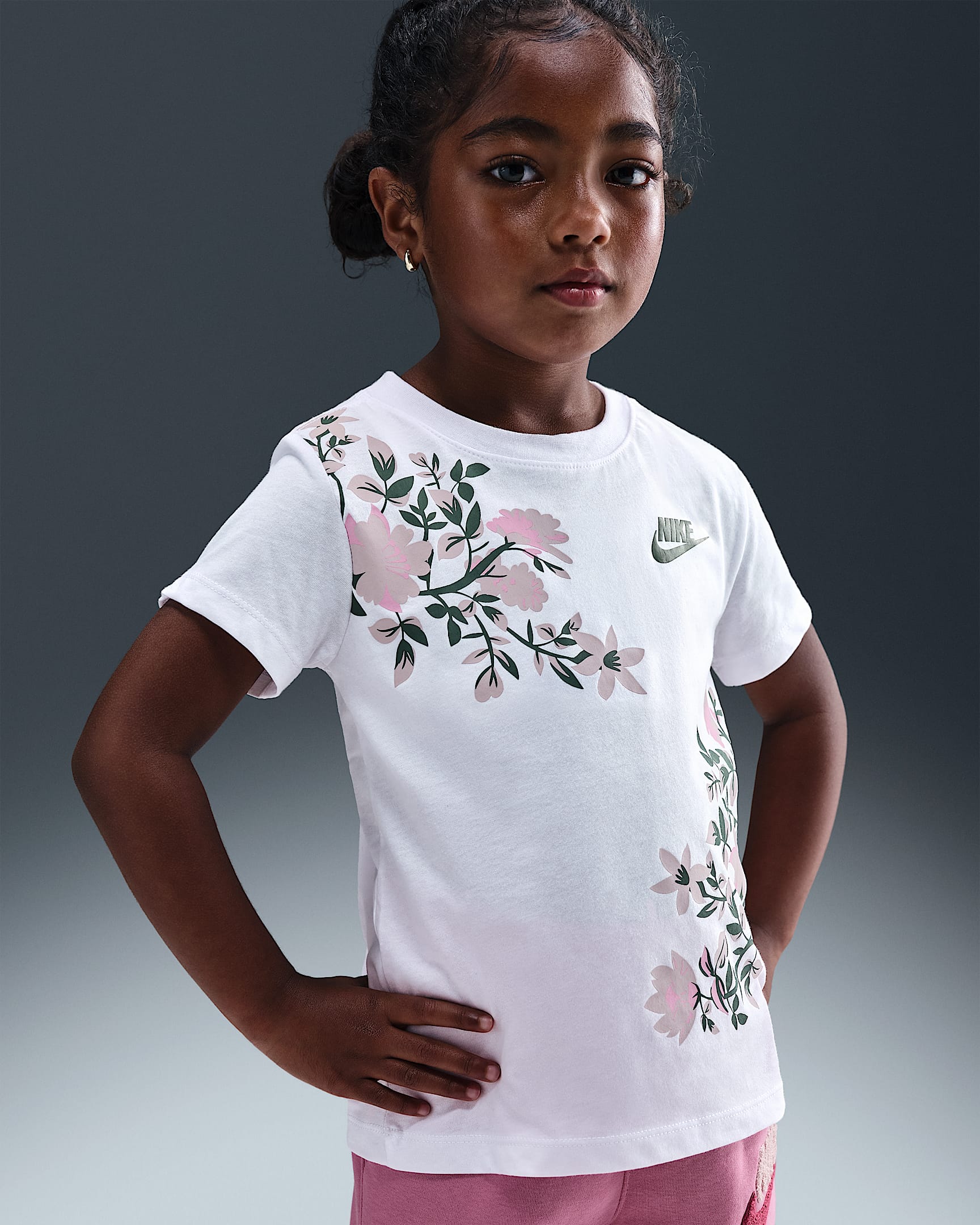 Nike Little Kids' Printed Club Ringlet T-Shirt - White