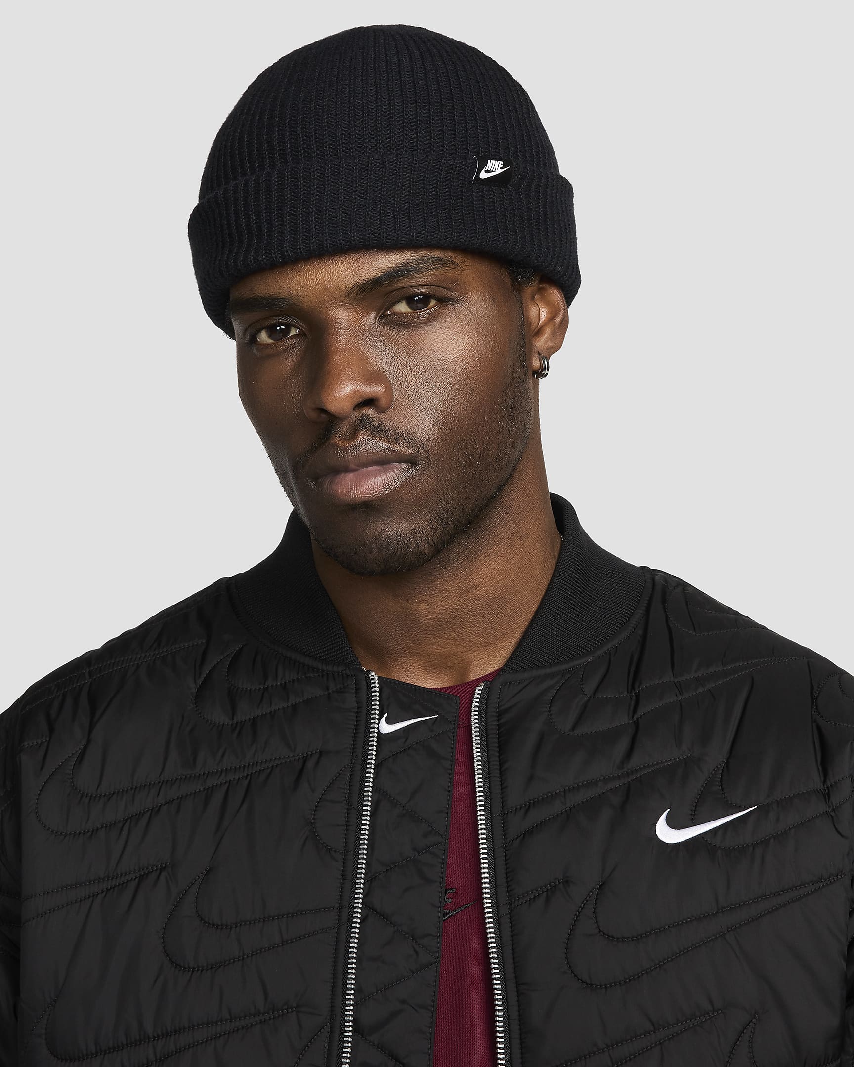 Nike Terra Futura365 beanie met korte omslag - Zwart