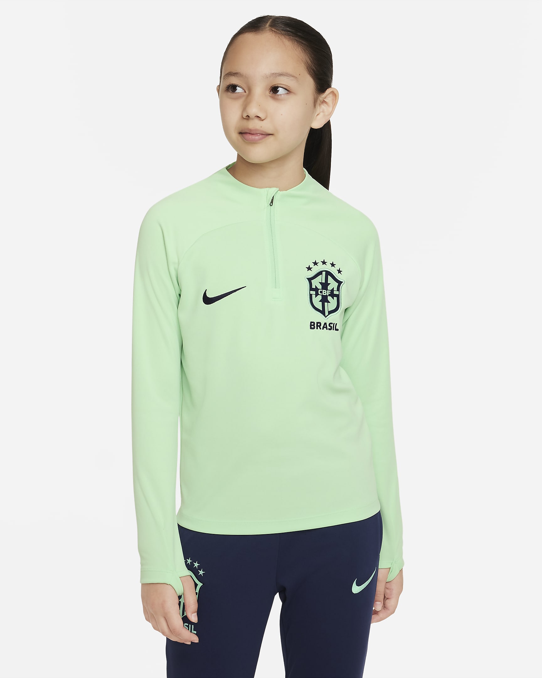 Brazil Academy Pro Older Kids' Nike Dri-FIT Knit Football Drill Top ...