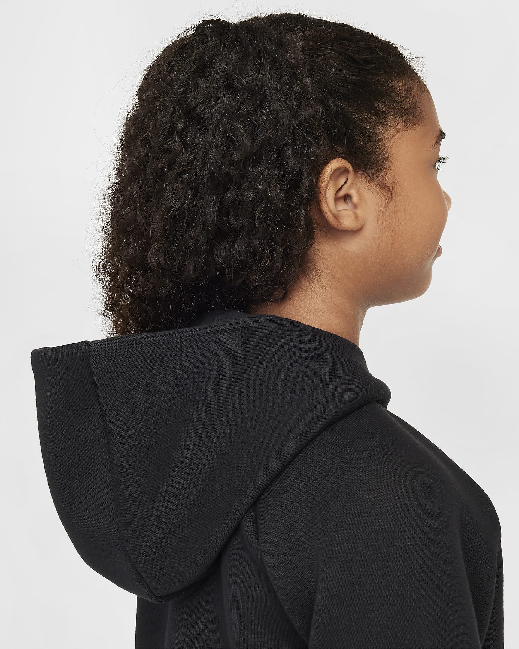 Nike Sportswear Tech Fleece Older Kids' (Girls') Full-Zip Hoodie - Black/Black/Black/Black