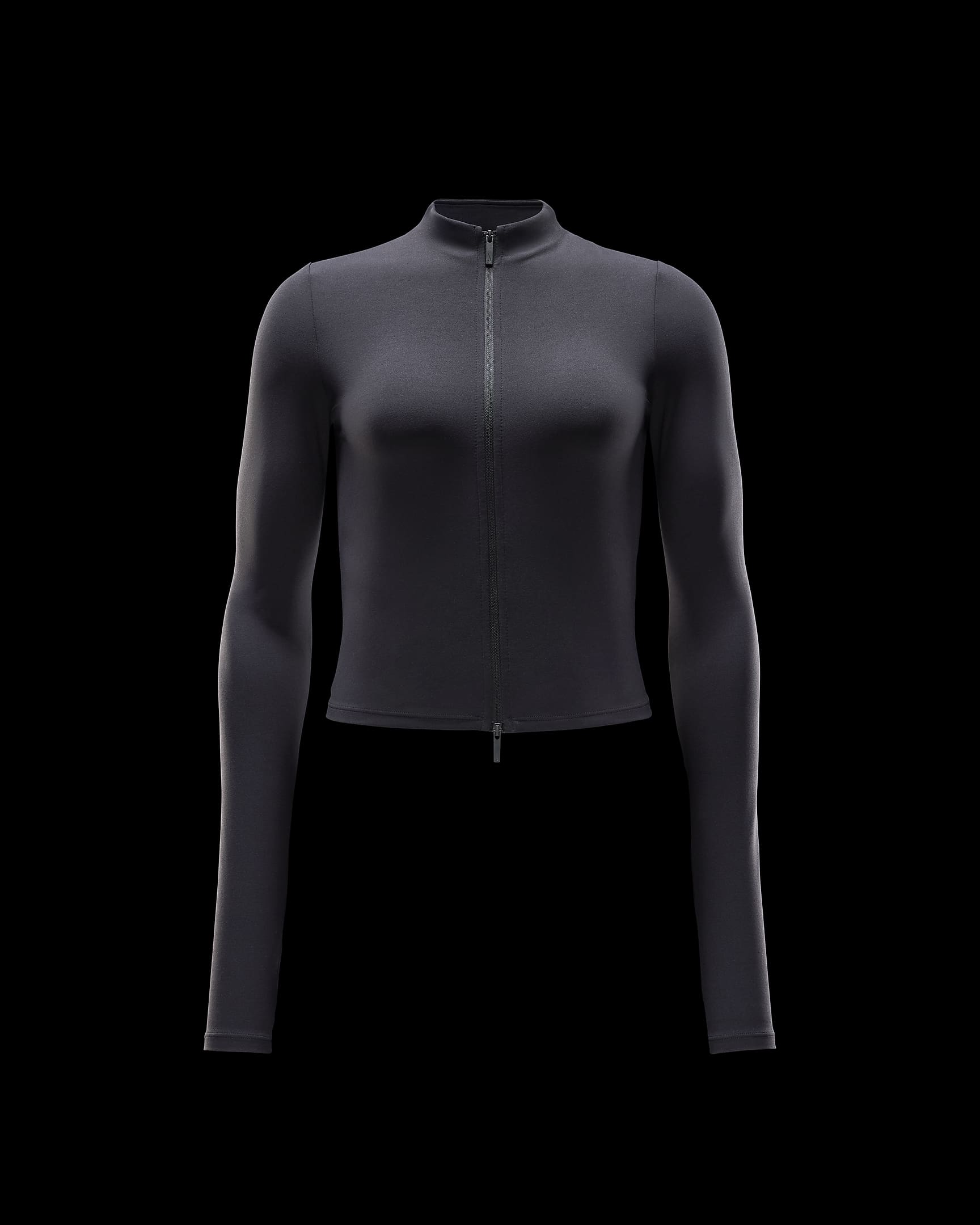 Haut à manches longues et zip Dri-FIT Nike Zenvy pour femme - Noir/Cool Grey