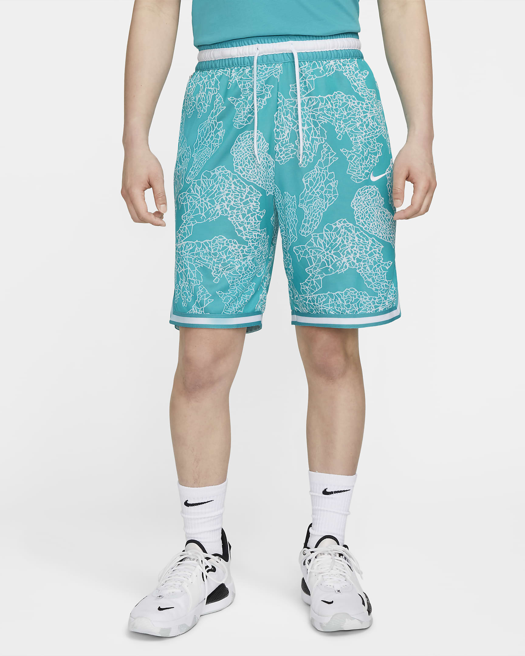 Nike Dri-FIT DNA Men's 25cm (approx.) Basketball Shorts - Teal Nebula/White