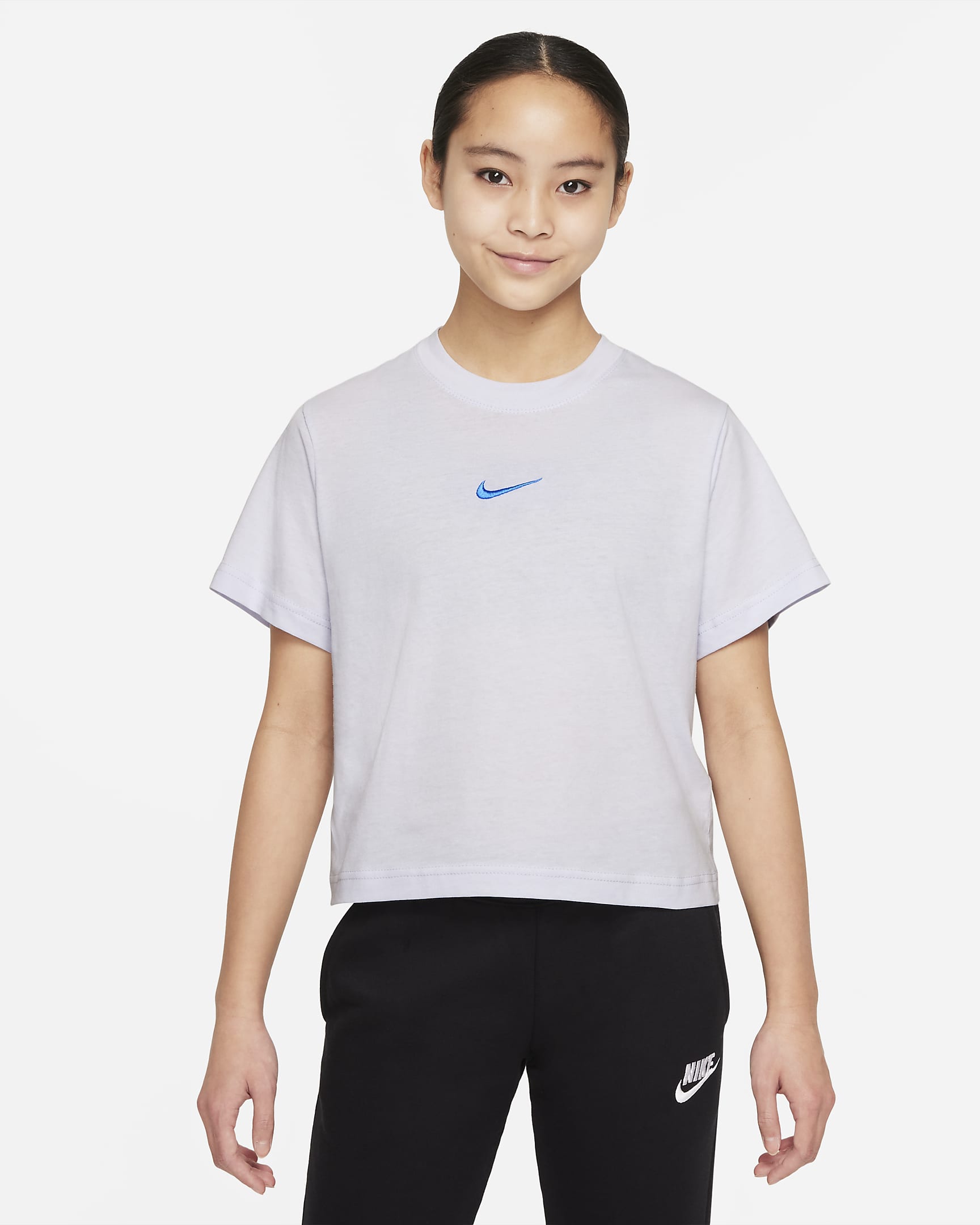 Nike Sportswear Older Kids' (Girls') T-Shirt - Football Grey
