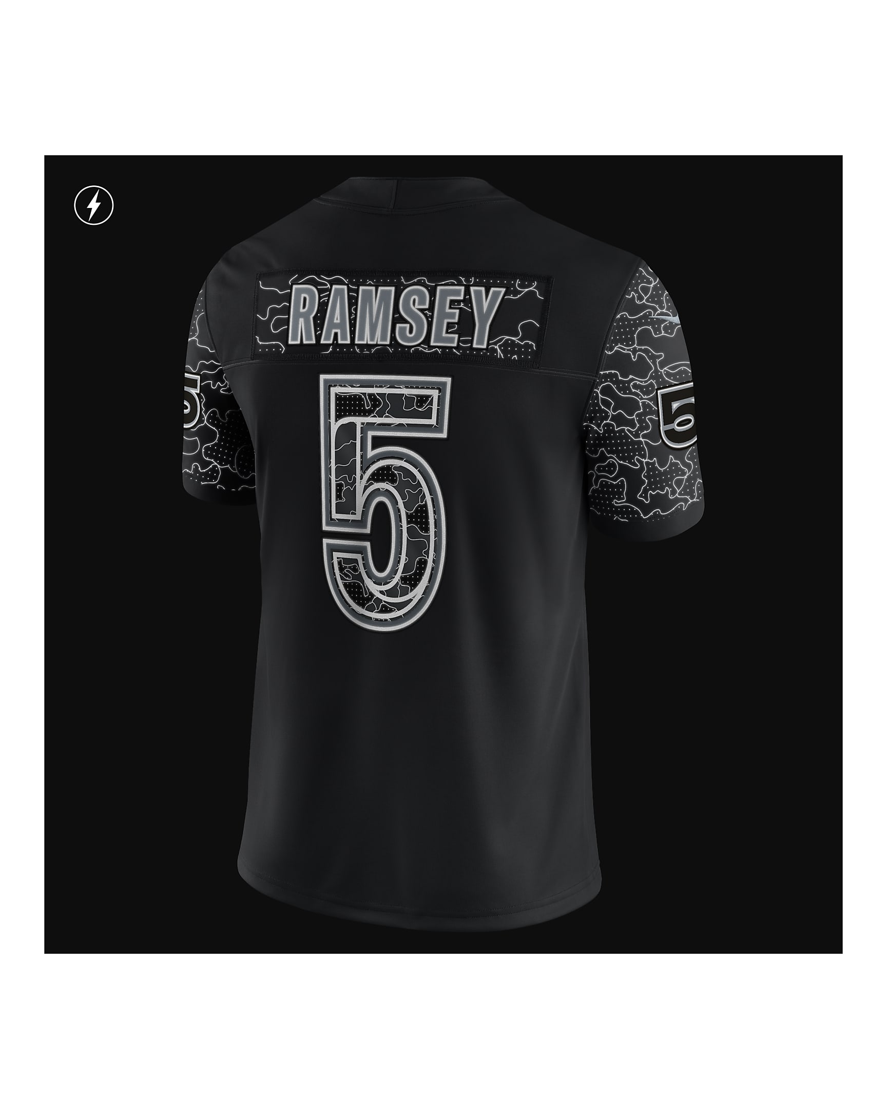 NFL Los Angeles Rams RFLCTV (Jalen Ramsey) Men's Fashion Football Jersey - Black