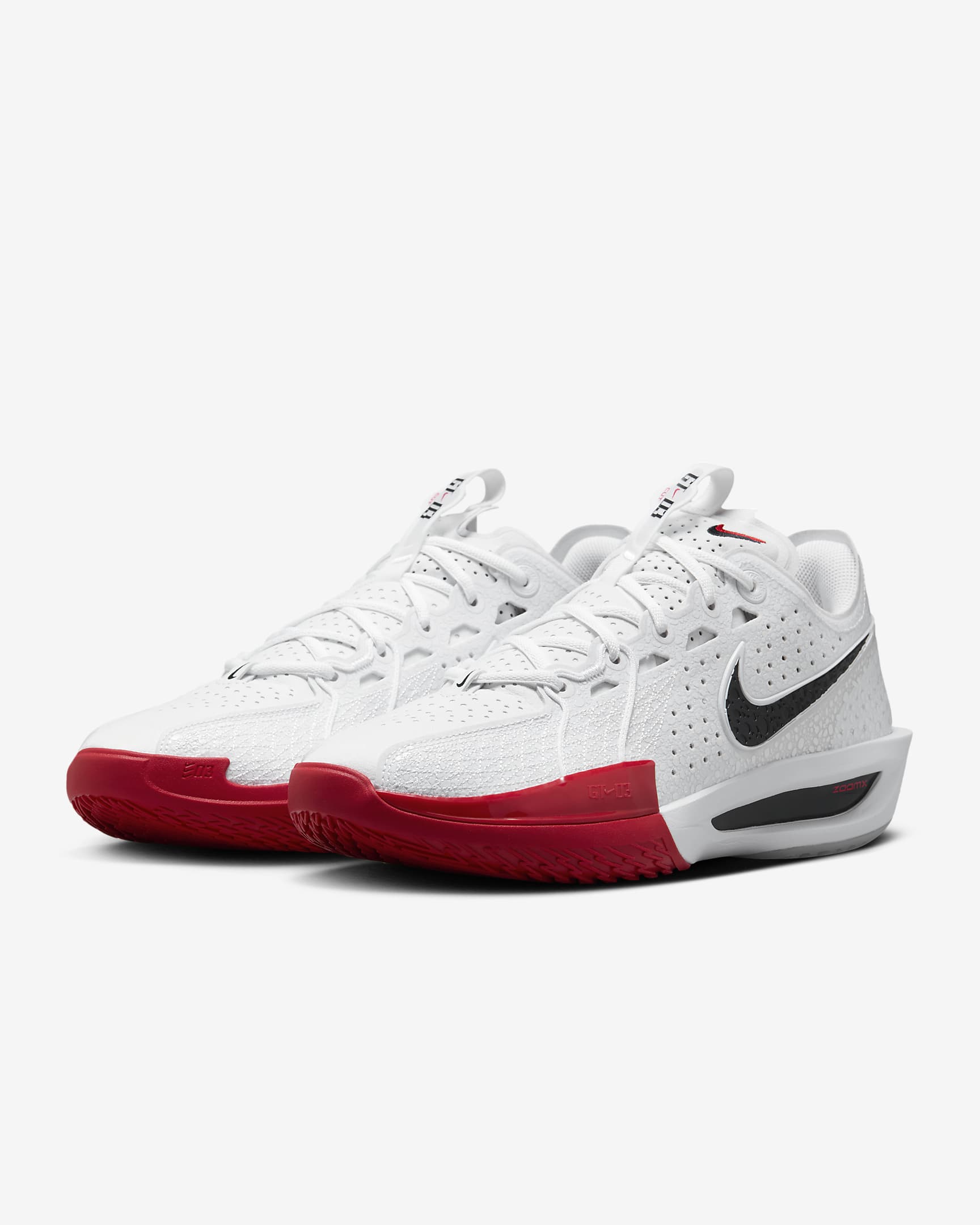 Nike G.T. Cut 3 Basketball Shoes - White/Sport Red/Obsidian