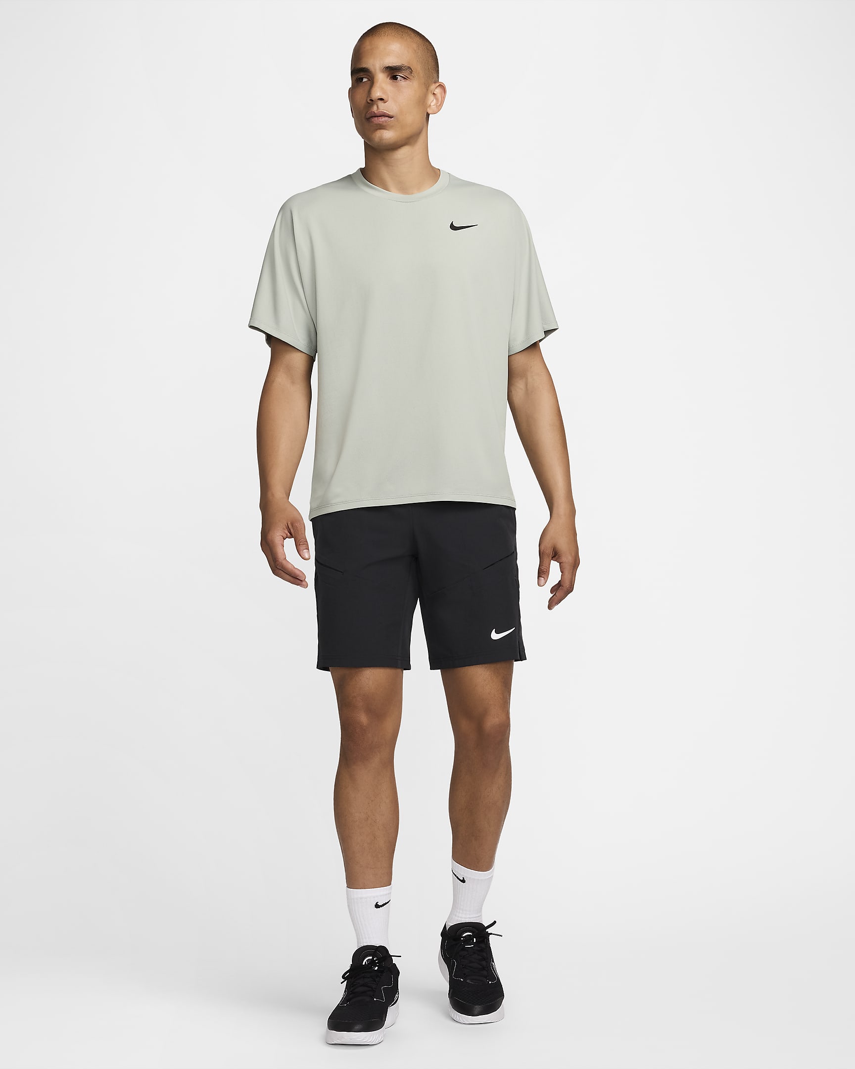 NikeCourt Slam Men's Dri-FIT Tennis Top - Jade Horizon/Black