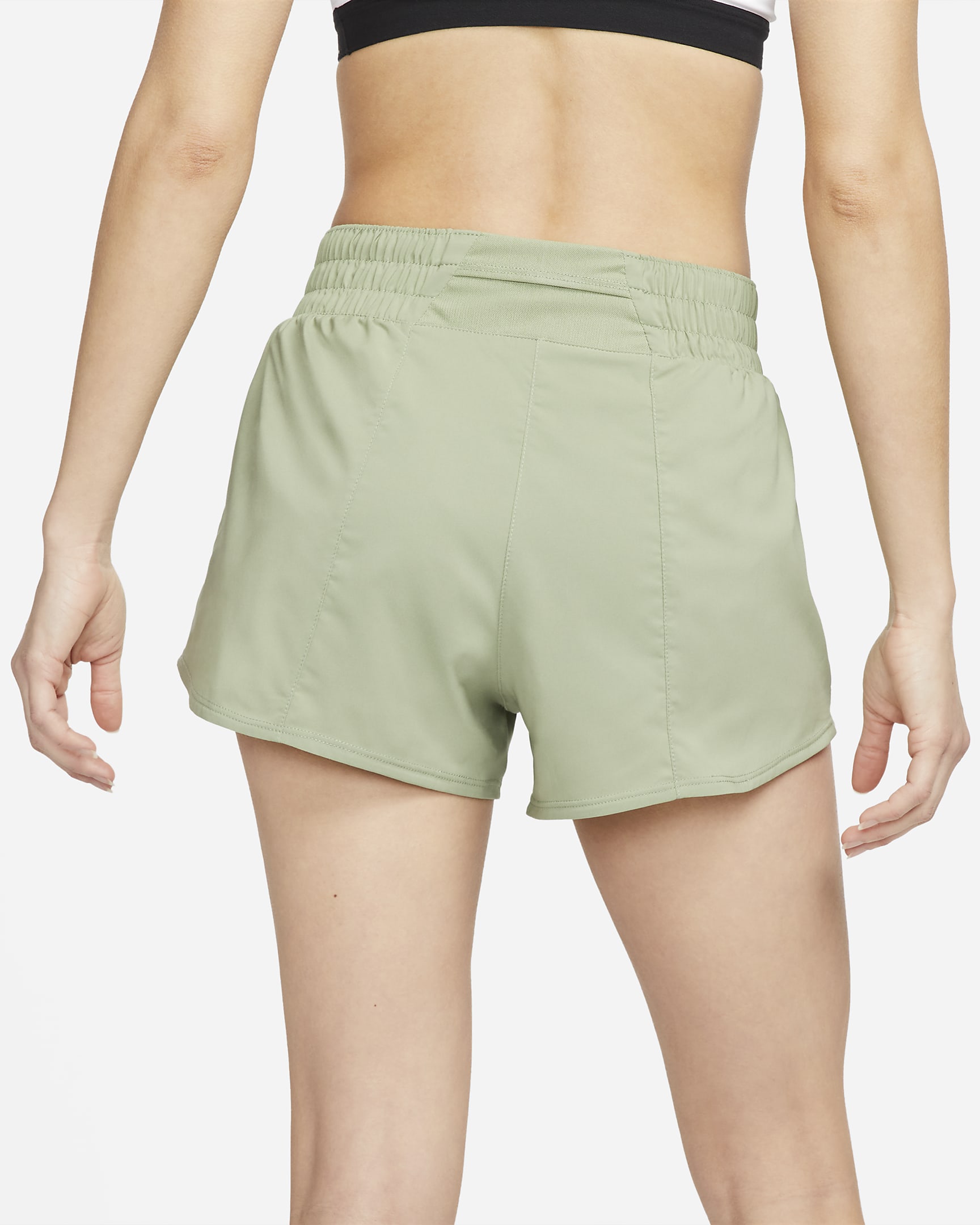 Nike Swoosh Women's Brief-Lined Running Shorts - Oil Green