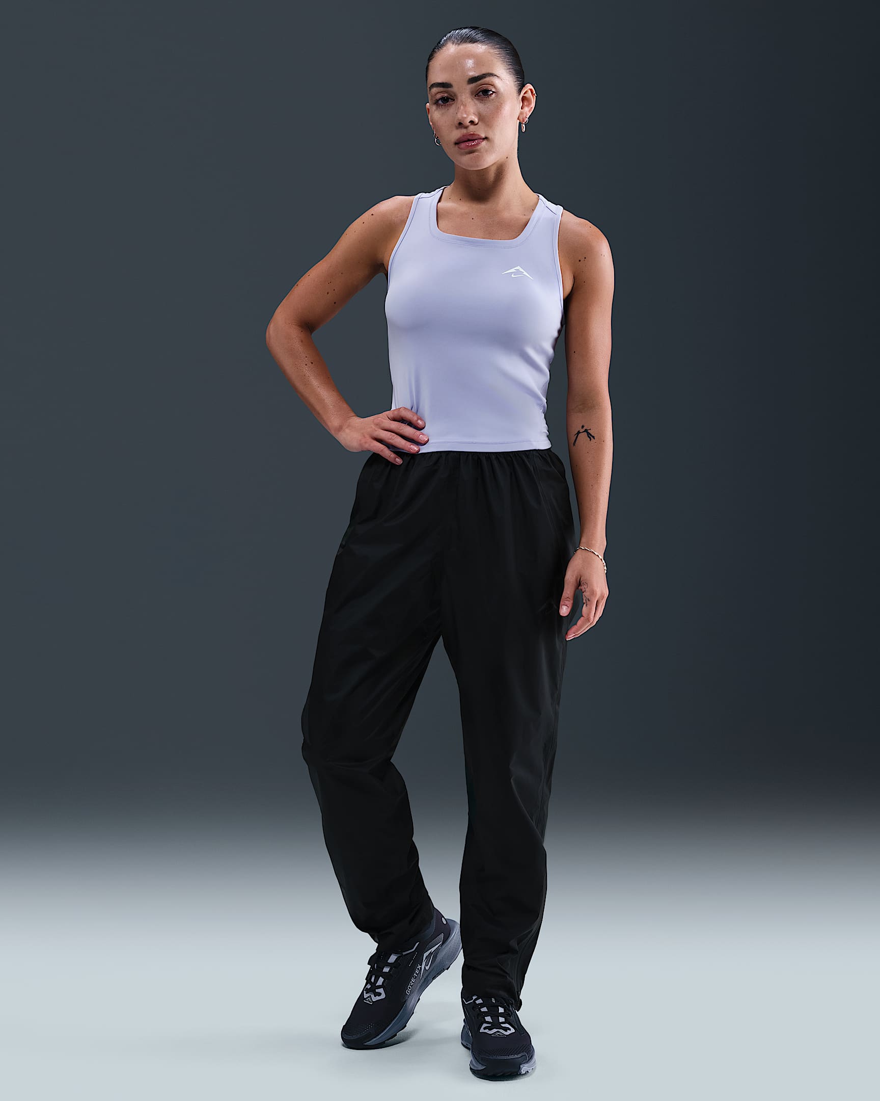 Nike Trail Women's Storm-FIT ADV Mid-Rise Running Pants - Black/White/Black