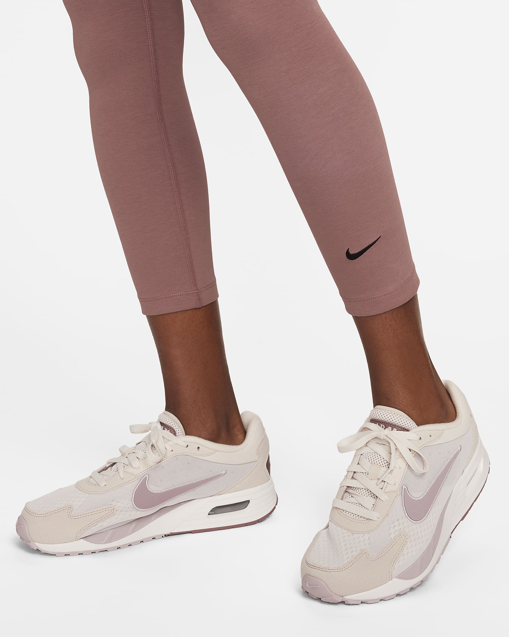 Nike Sportswear Classic Swoosh Women's High-Waisted 7/8 Leggings - Smokey Mauve/Black