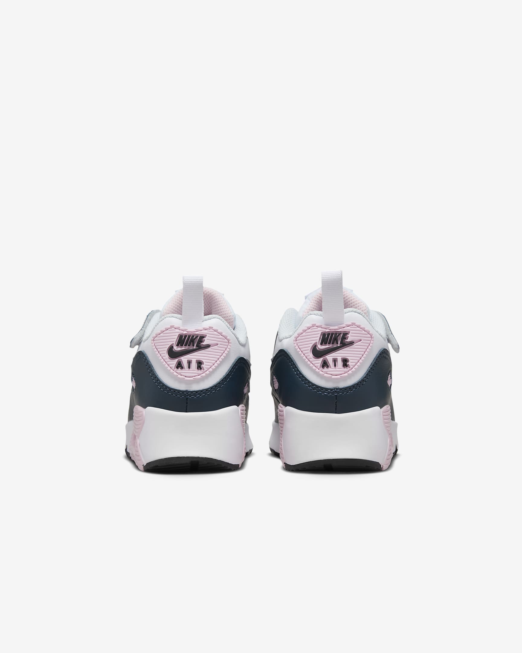 Nike Air Max 90 EasyOn Younger Kids' Shoes - White/Pink Foam/Armoury Navy/Wolf Grey