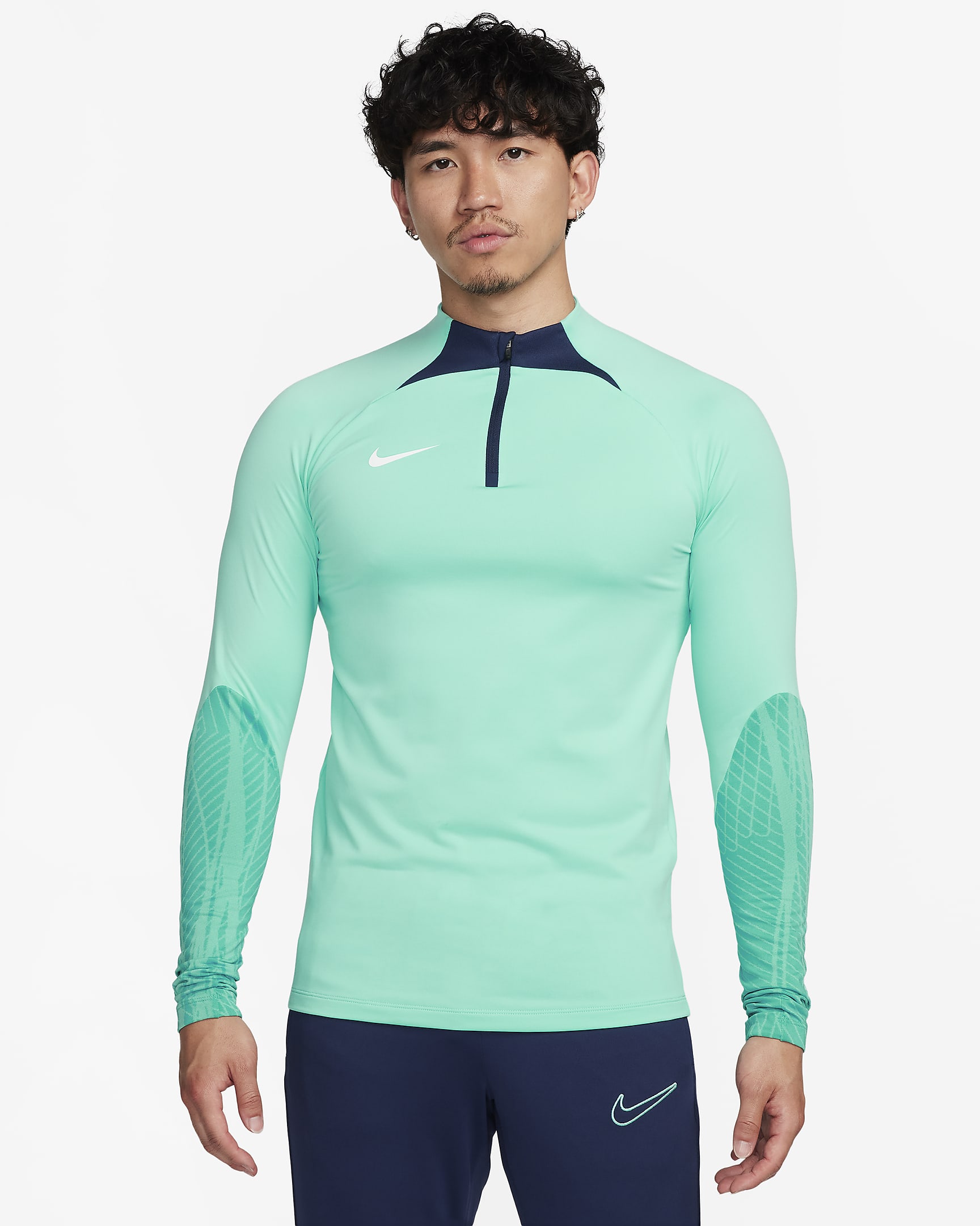 Nike Dri-FIT Strike Men's Soccer Drill Top - Hyper Turquoise/Washed Teal/Midnight Navy/White