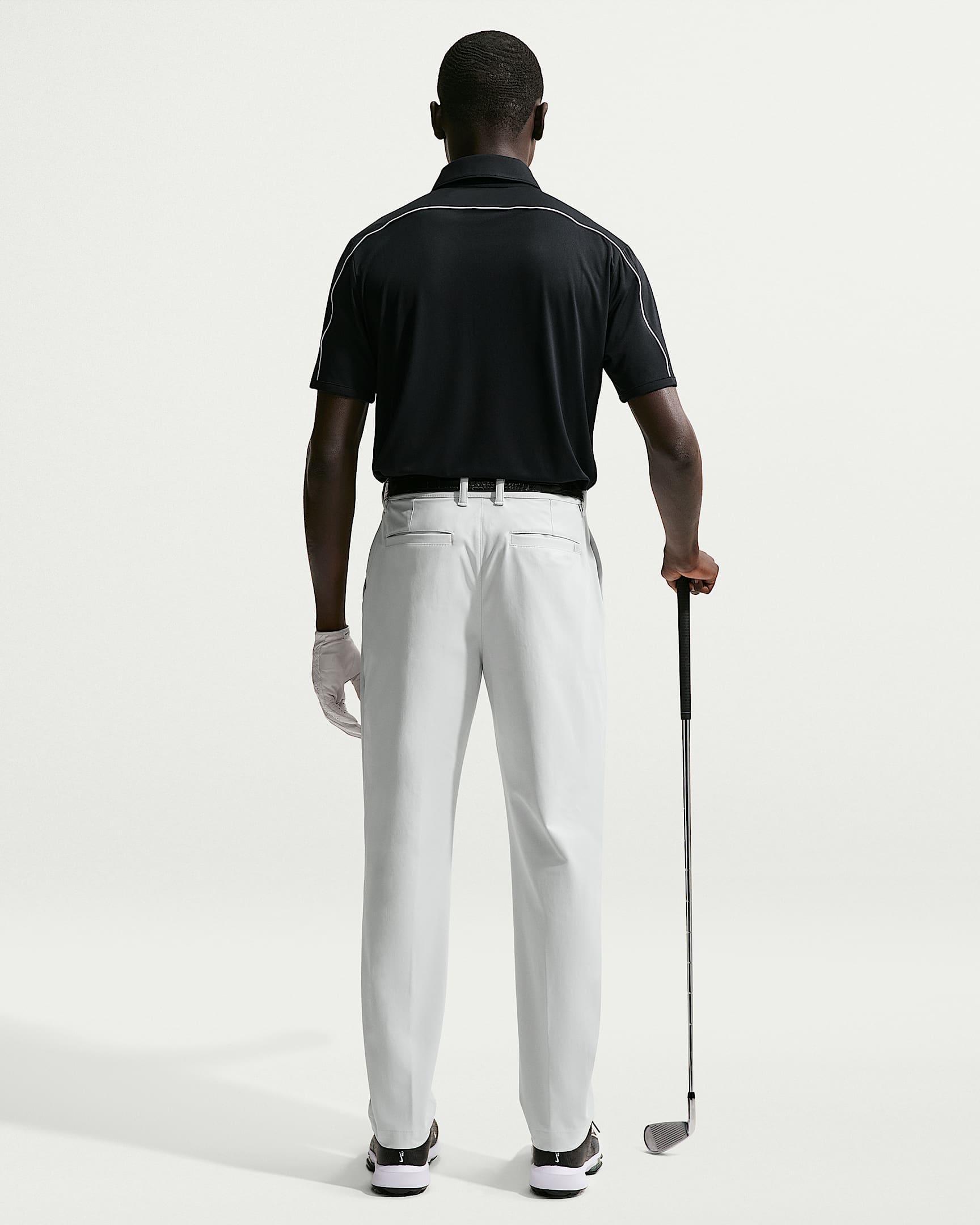 Nike Par Men's Dri-FIT Chest-Logo Golf Polo - Black/White