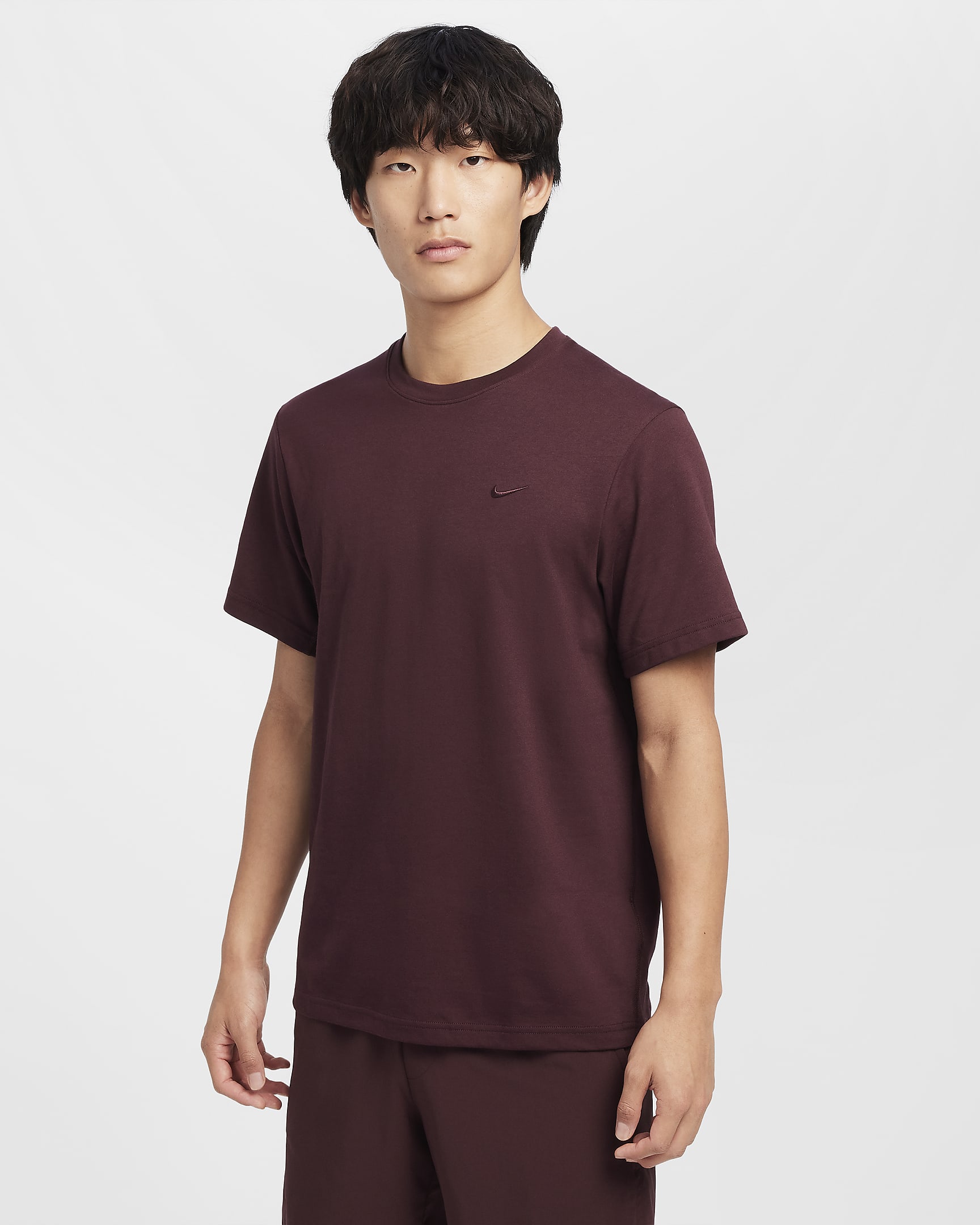 Nike Dri-FIT Primary 男款訓練 T 恤 - Burgundy Crush/Burgundy Crush