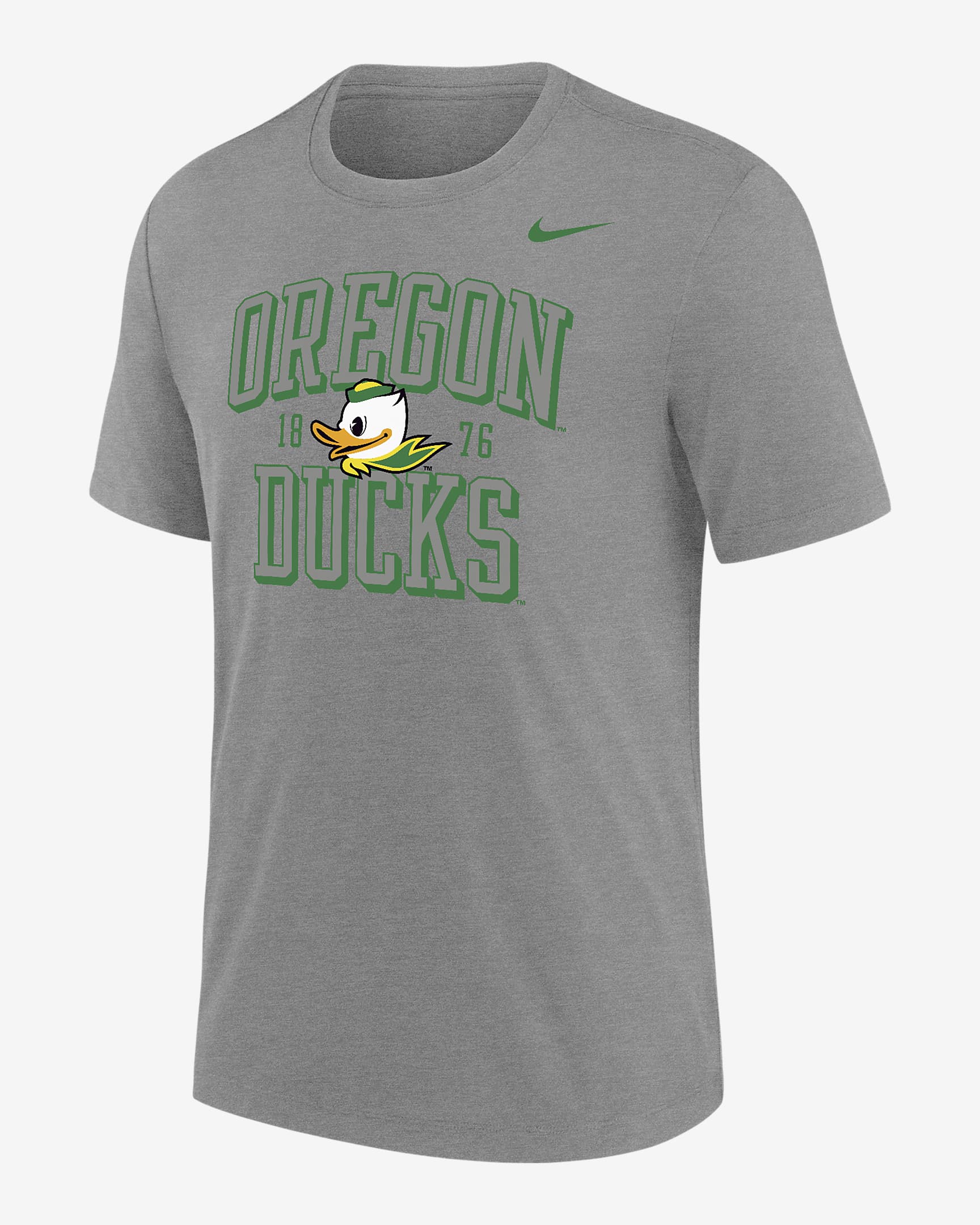 Playera universitaria Nike para hombre Oregon - Gris oscuro jaspeado