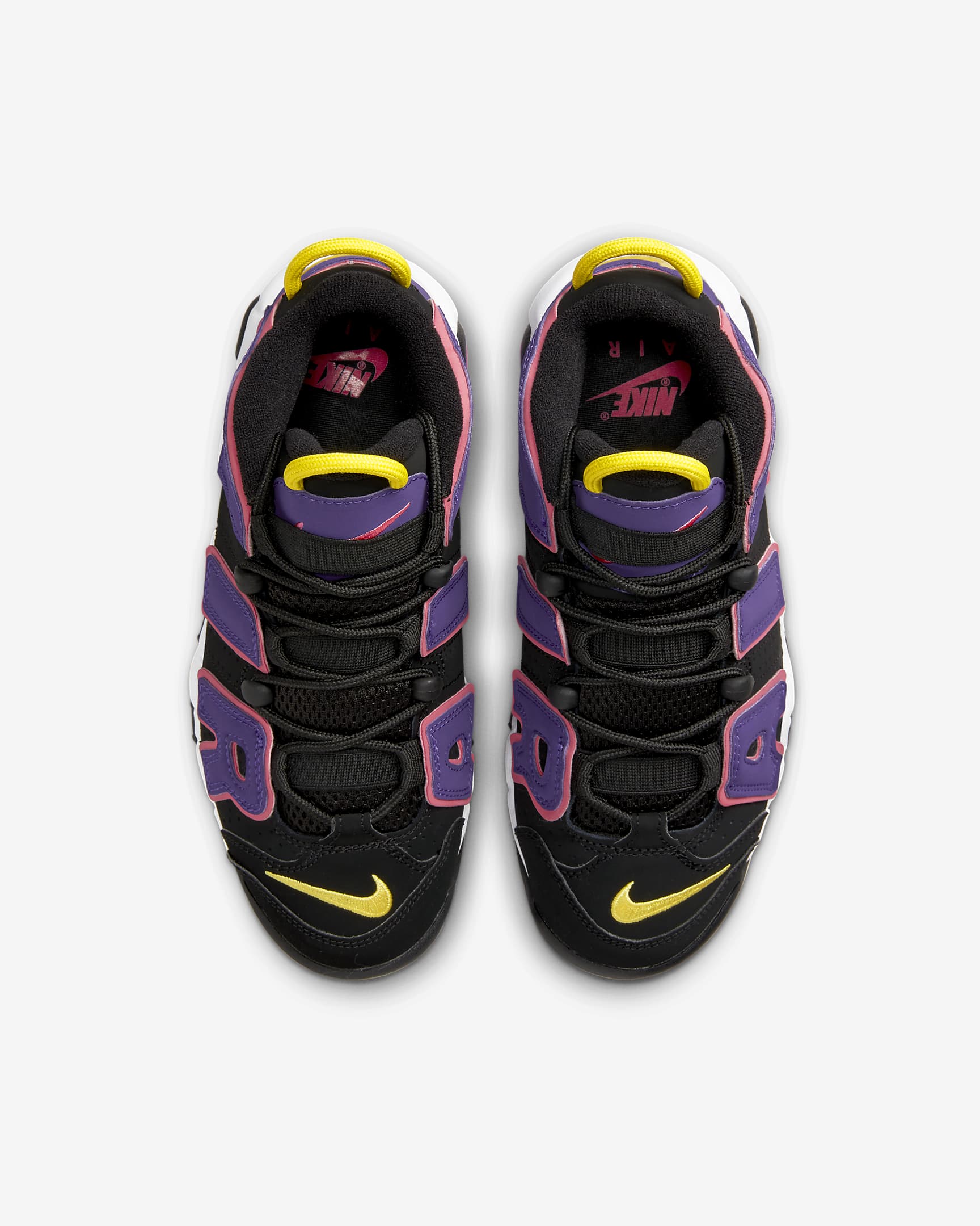 Calzado para niños grandes Nike Air More Uptempo - Negro/Morado cancha/Hiperrosa/Multicolor