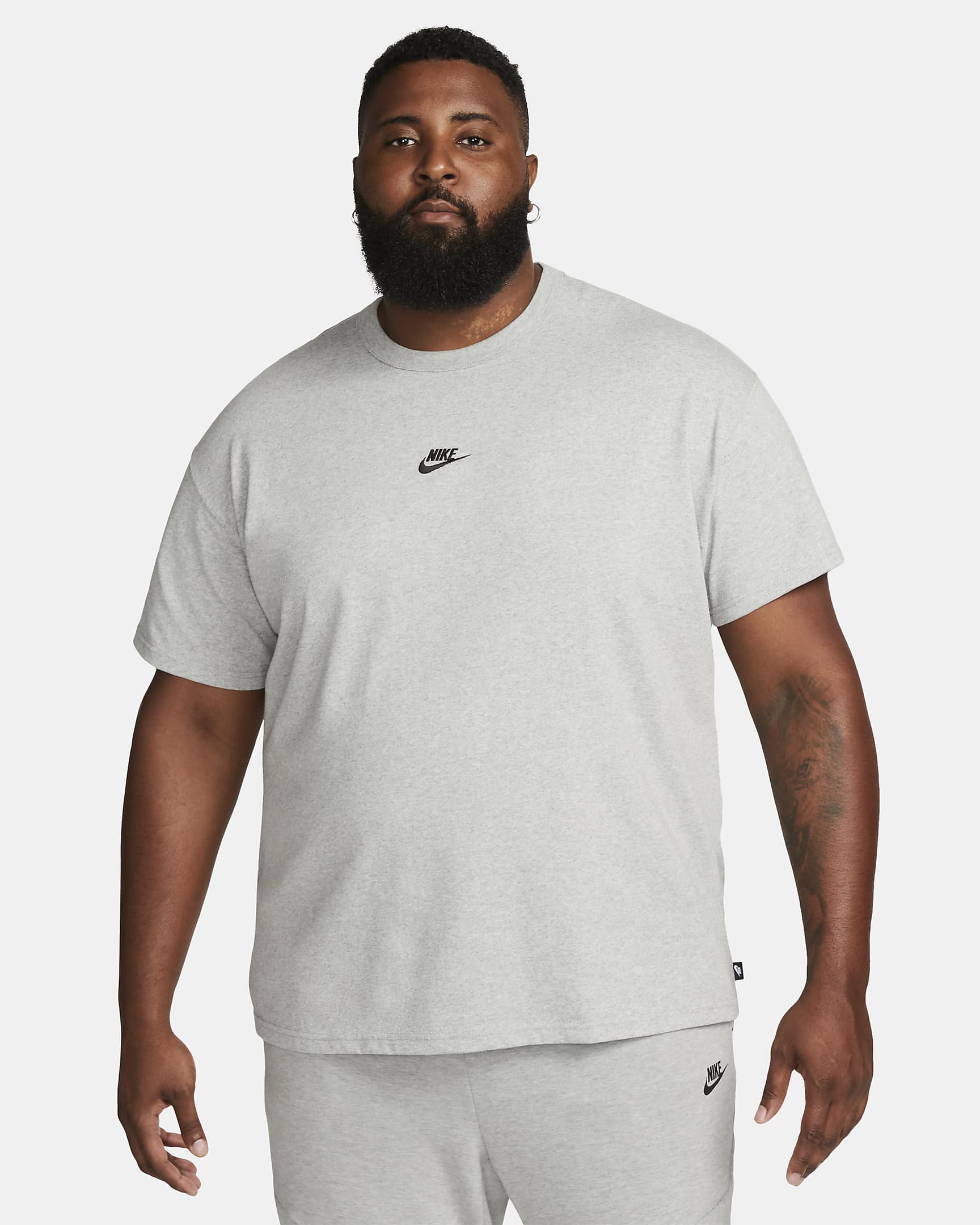 T-shirt Nike Sportswear Premium Essentials para homem - Cinzento Heather escuro