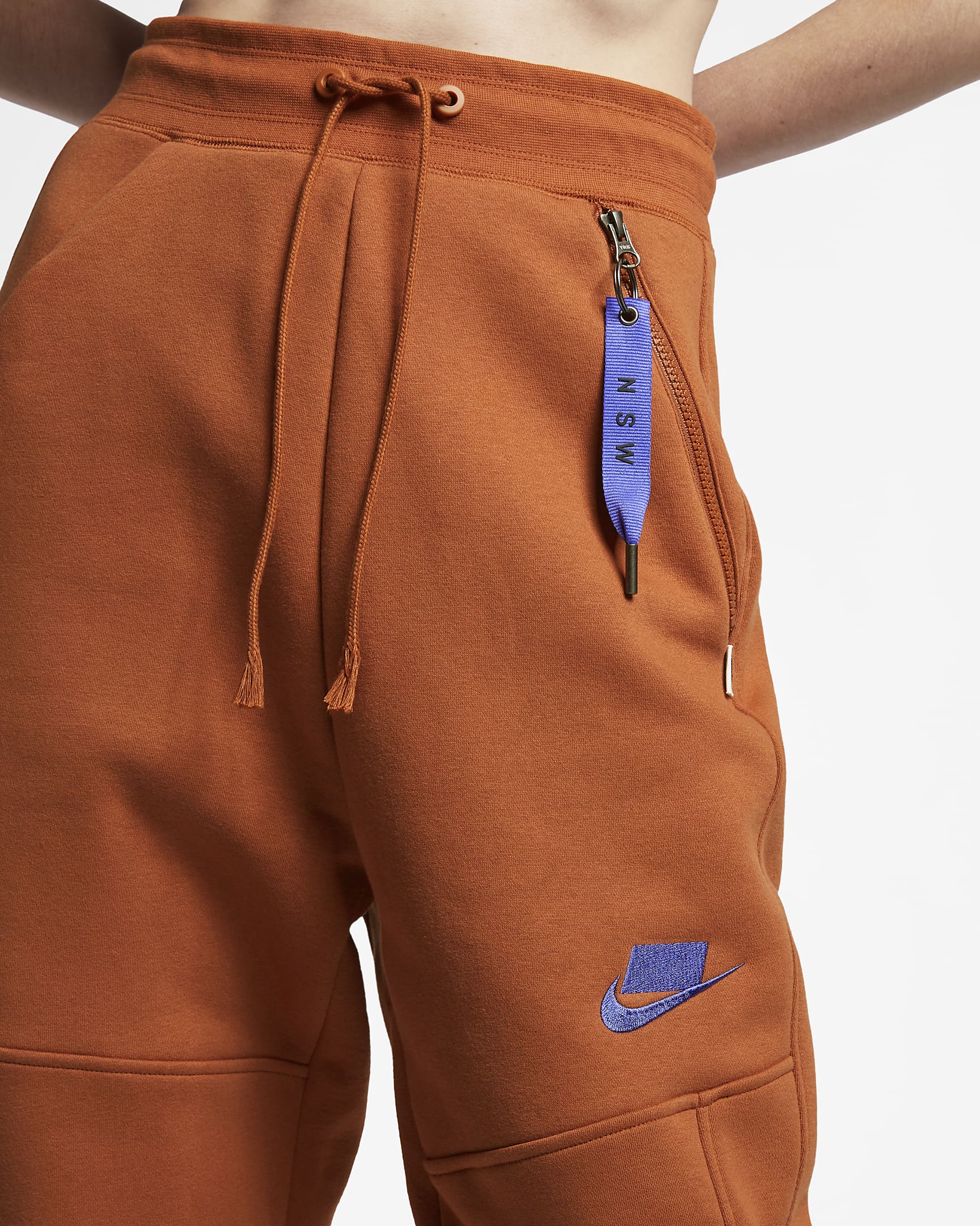 Nike Sportswear NSW fleece-joggebukse til dame - Dark Russet/Dark Russet/Dark Russet/Persian Violet