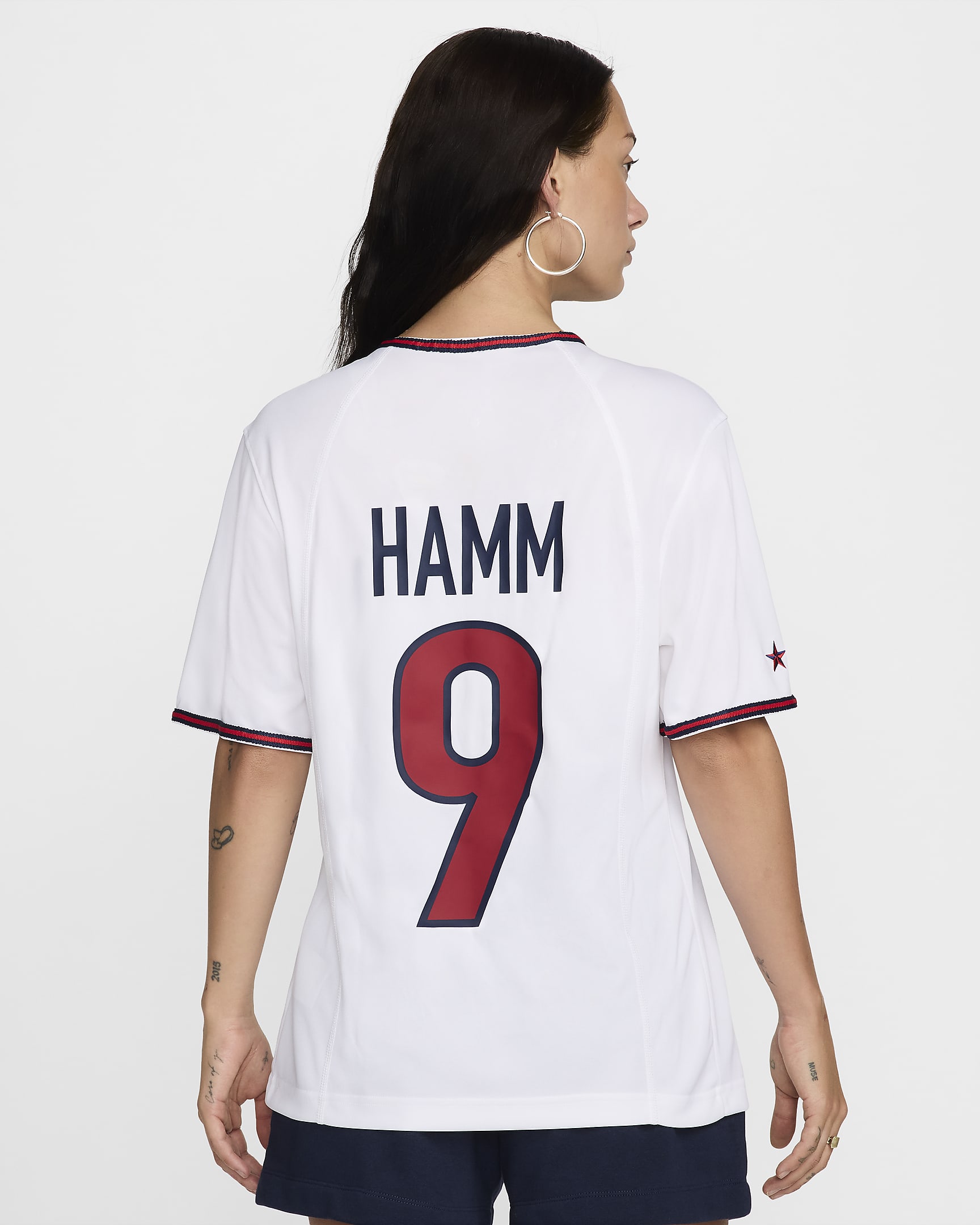 Mia Hamm USWNT 1999 Reissue Nike Football Replica-spillertrøje til kvinder - hvid/Royal Blue