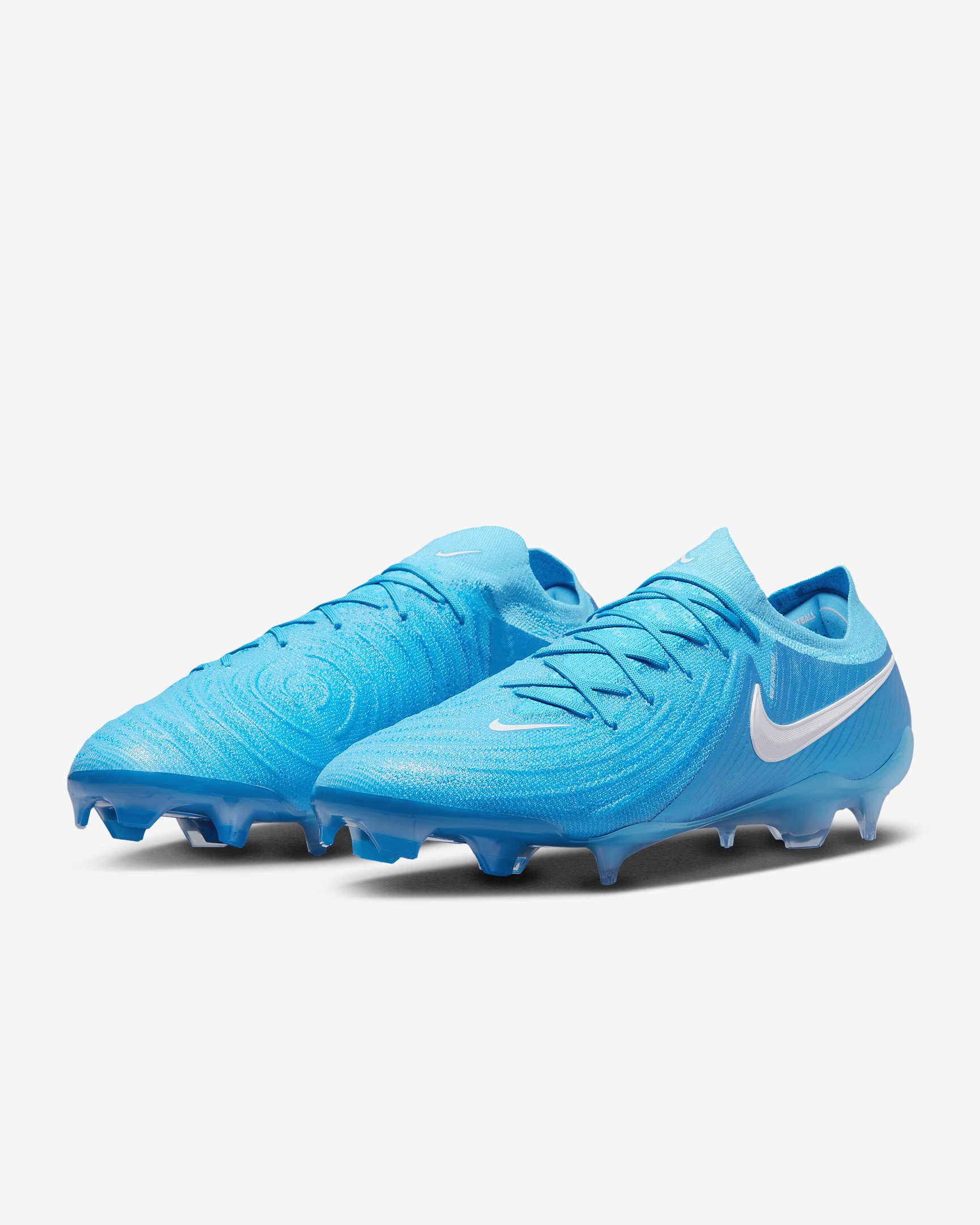 Nike Phantom GX 2 Elite FG Düşük Bilekli Krampon - Blue Fury/Beyaz