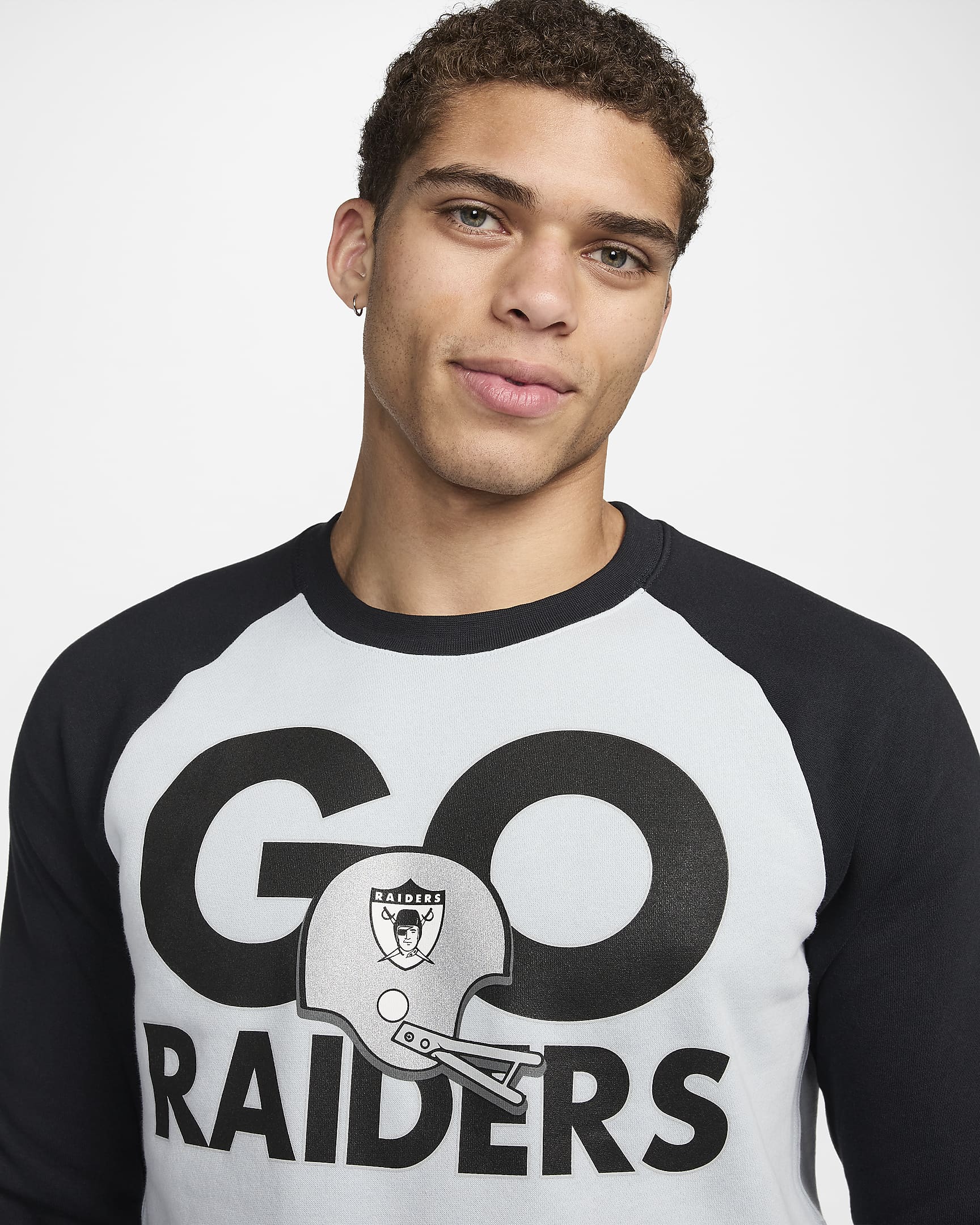 Nike Historic Raglan (NFL Raiders) Herren-Sweatshirt - Field Silver