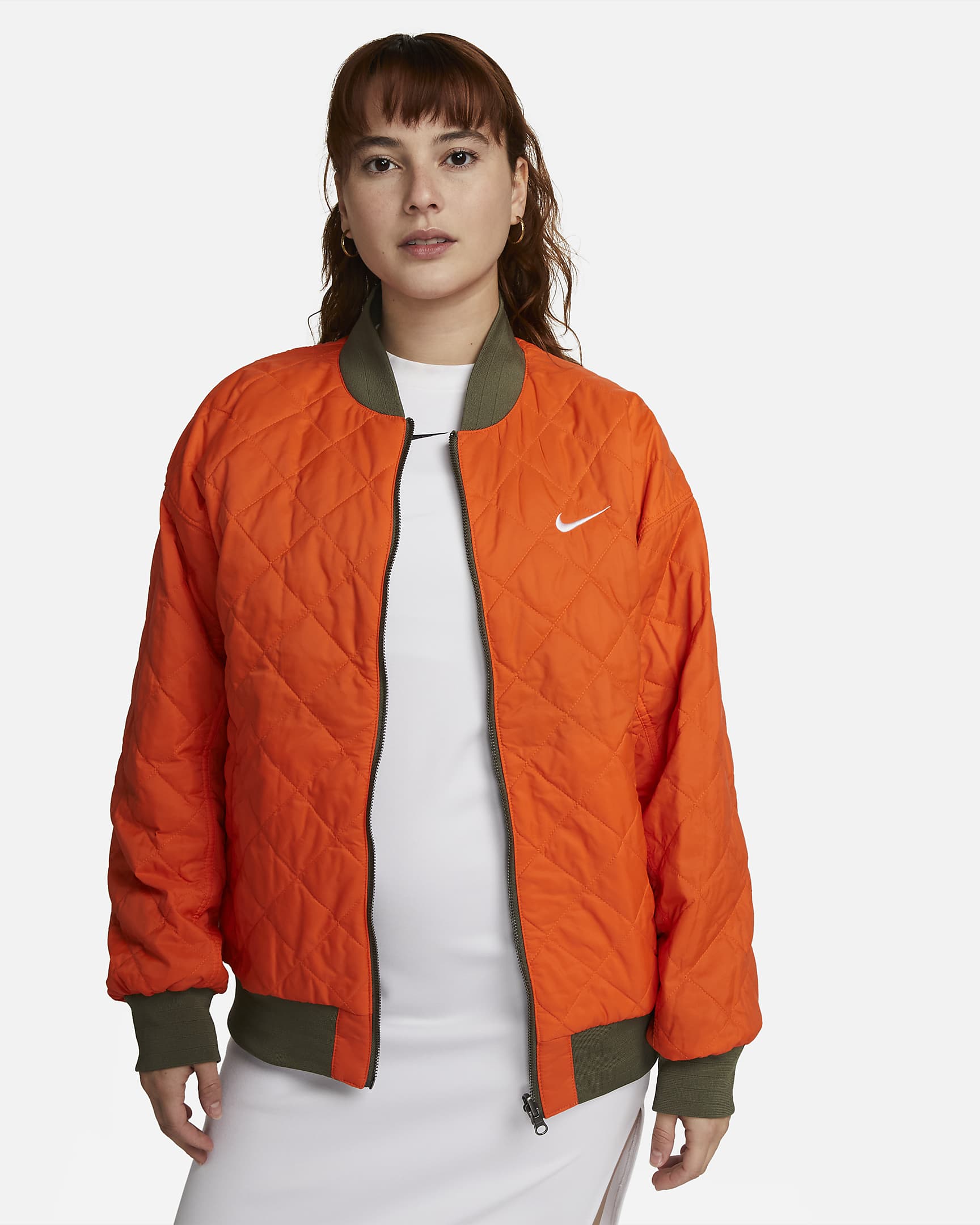 Nike Sportswear Women's Reversible Varsity Bomber Jacket.