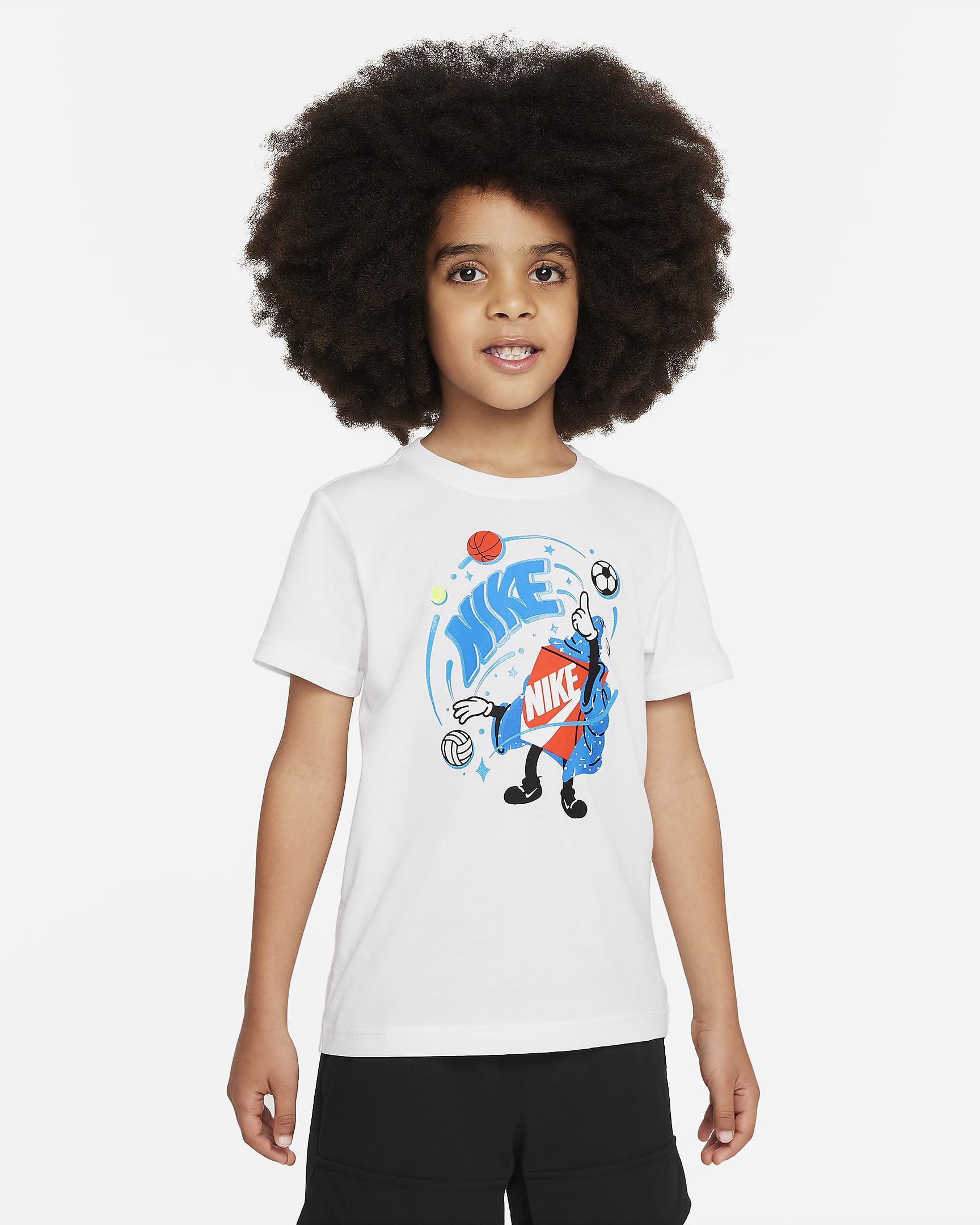 Playera estampada para niño talla pequeña Nike - Blanco