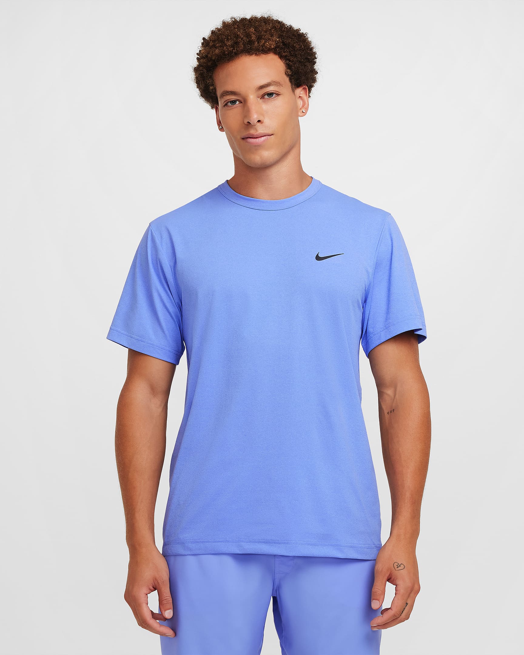 Kortærmet Nike Hyverse Dri-FIT UV-overdel til mænd - Royal Pulse/sort