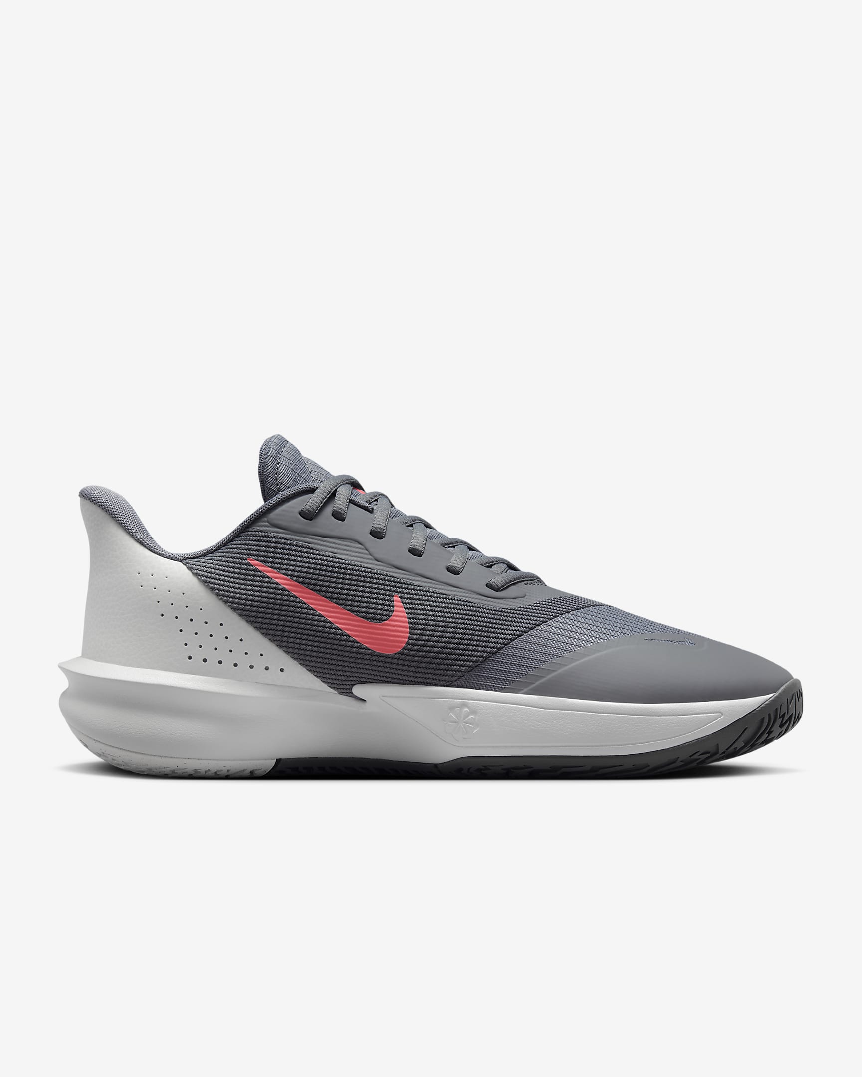 Nike Precision 7 Men's Basketball Shoes - Smoke Grey/Iron Grey/Hot Punch/Photon Dust