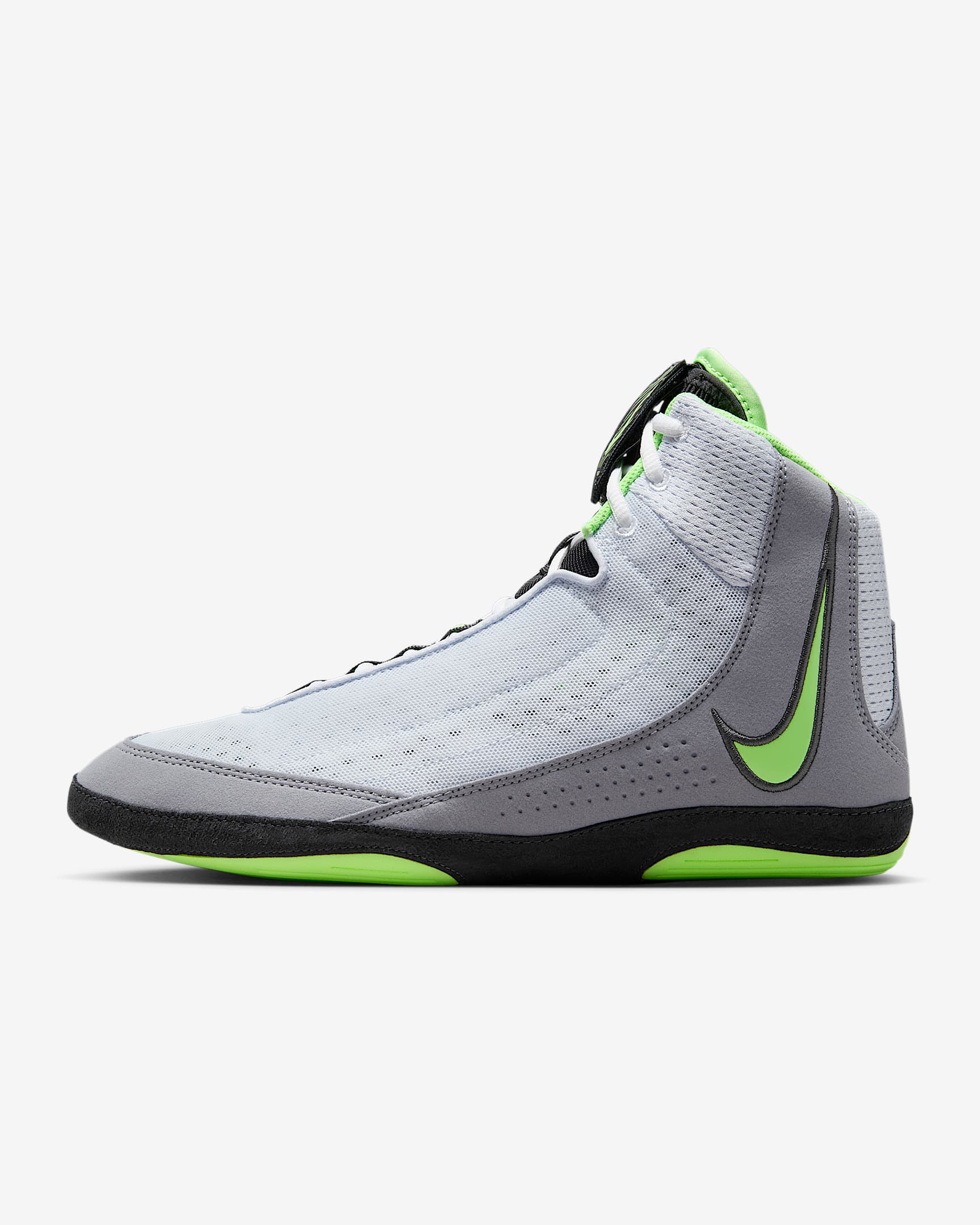 Nike Inflict 4 Wrestling Shoes - Football Grey/Anthracite/White/Lime Blast
