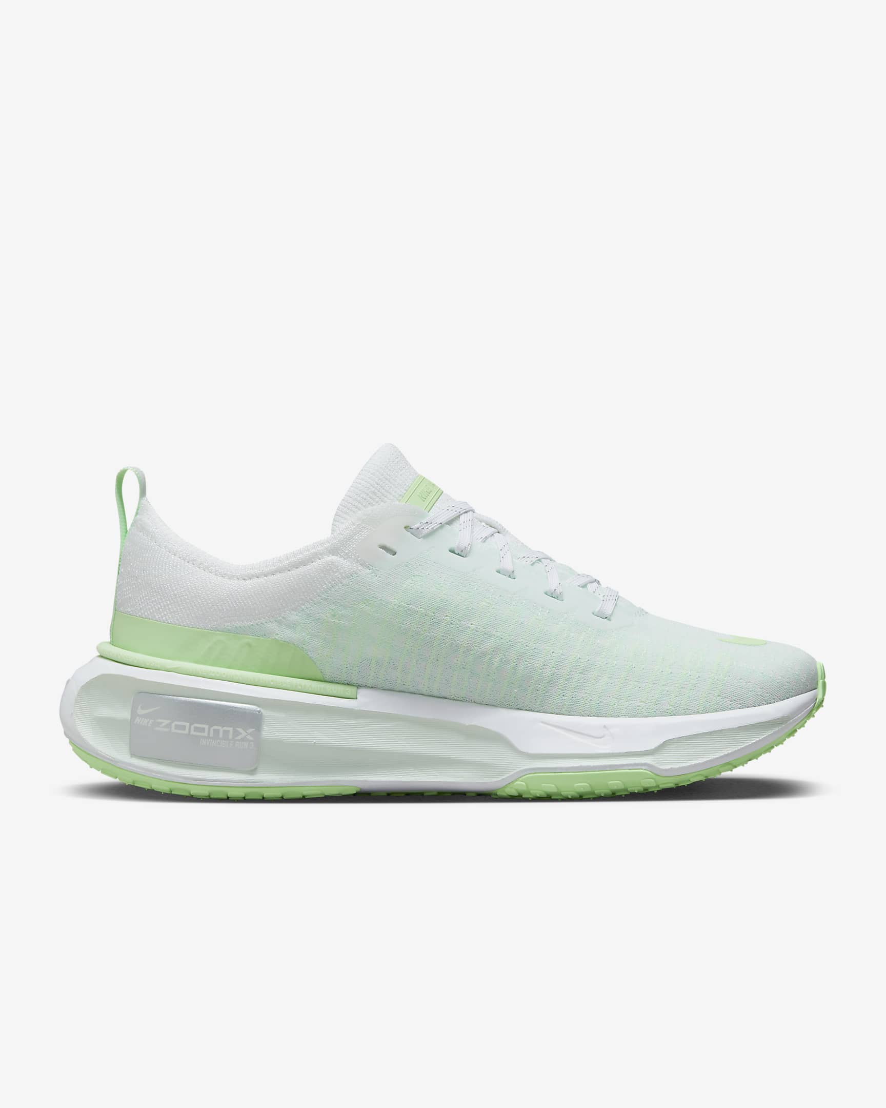 Nike Invincible 3 Women's Road Running Shoes - White/Barely Green/Green Glow/Vapour Green