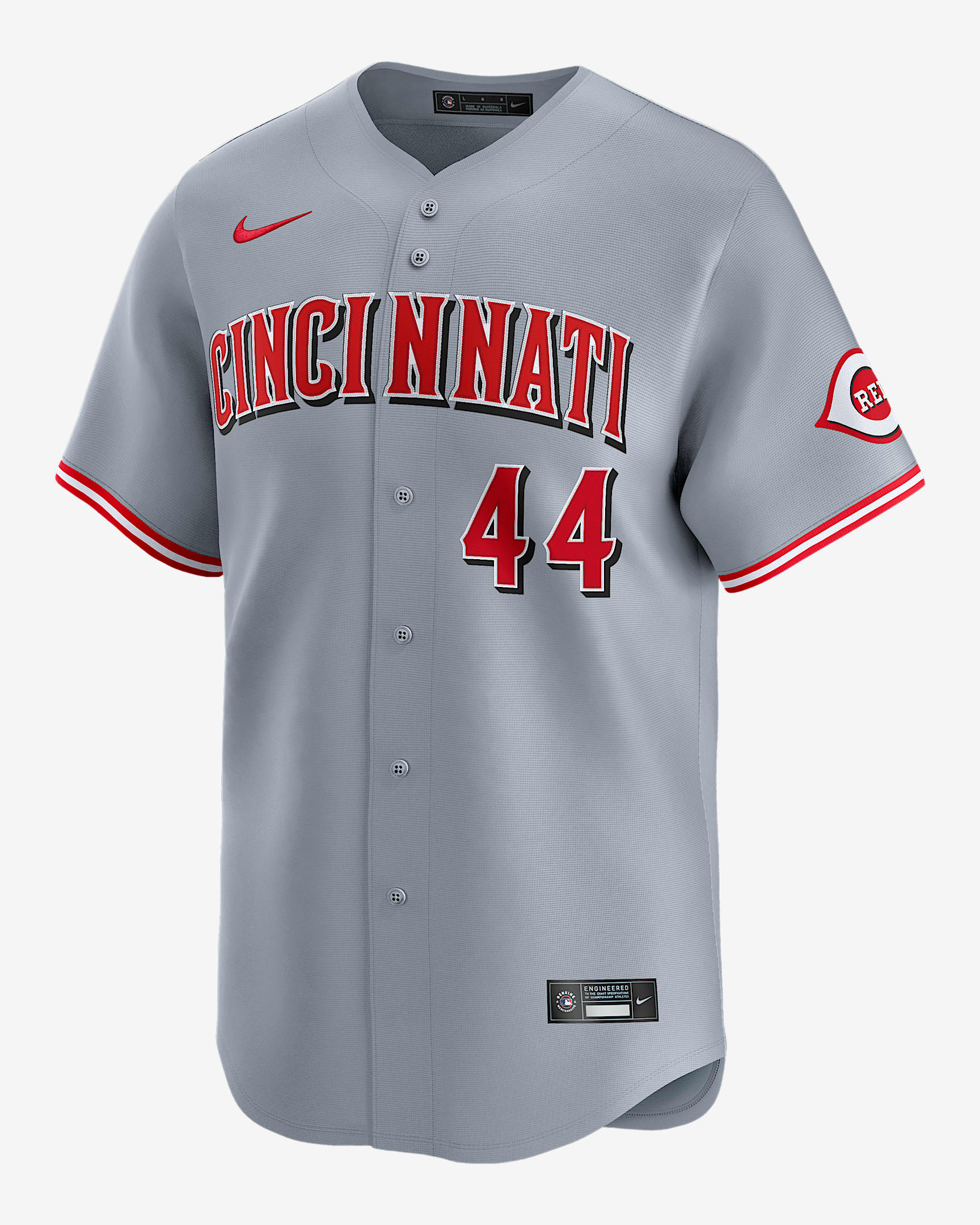 Jersey Nike Dri-FIT ADV de la MLB Limited para hombre Elly De La Cruz Cincinnati Reds - Gris