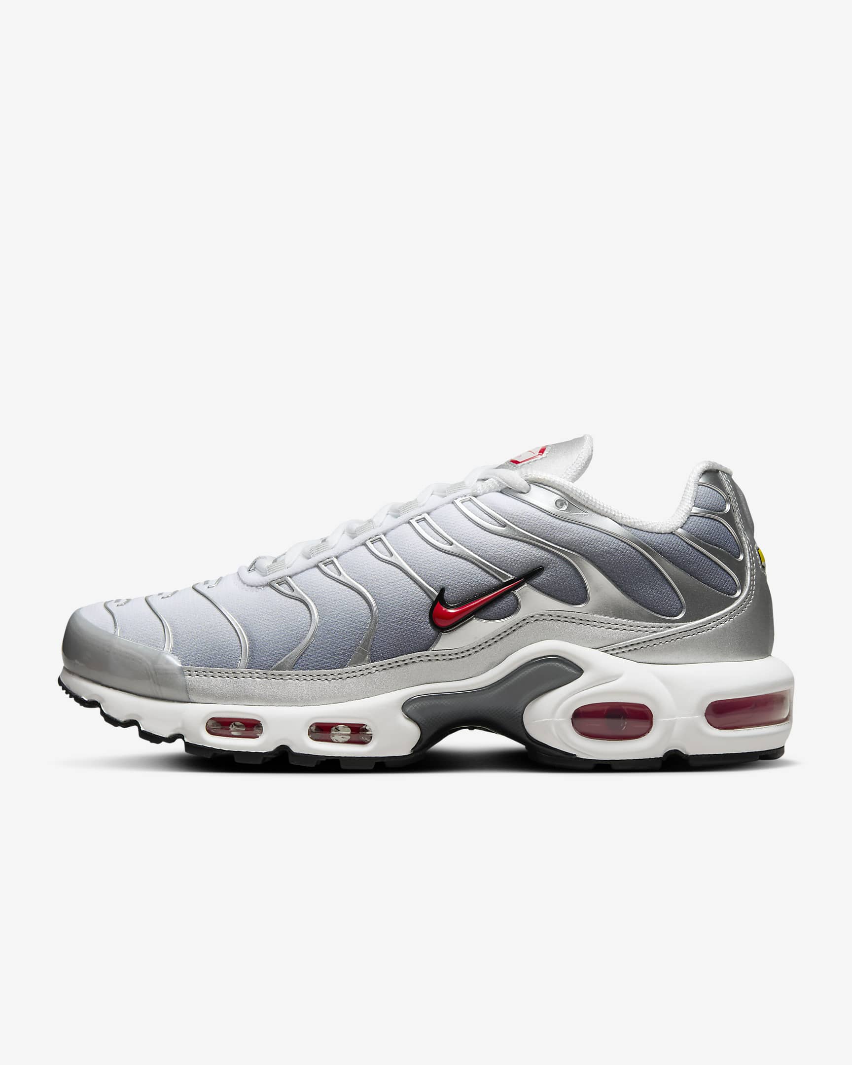 Nike Air Max Plus Women's Shoes - Metallic Silver/Cool Grey/Wolf Grey/University Red