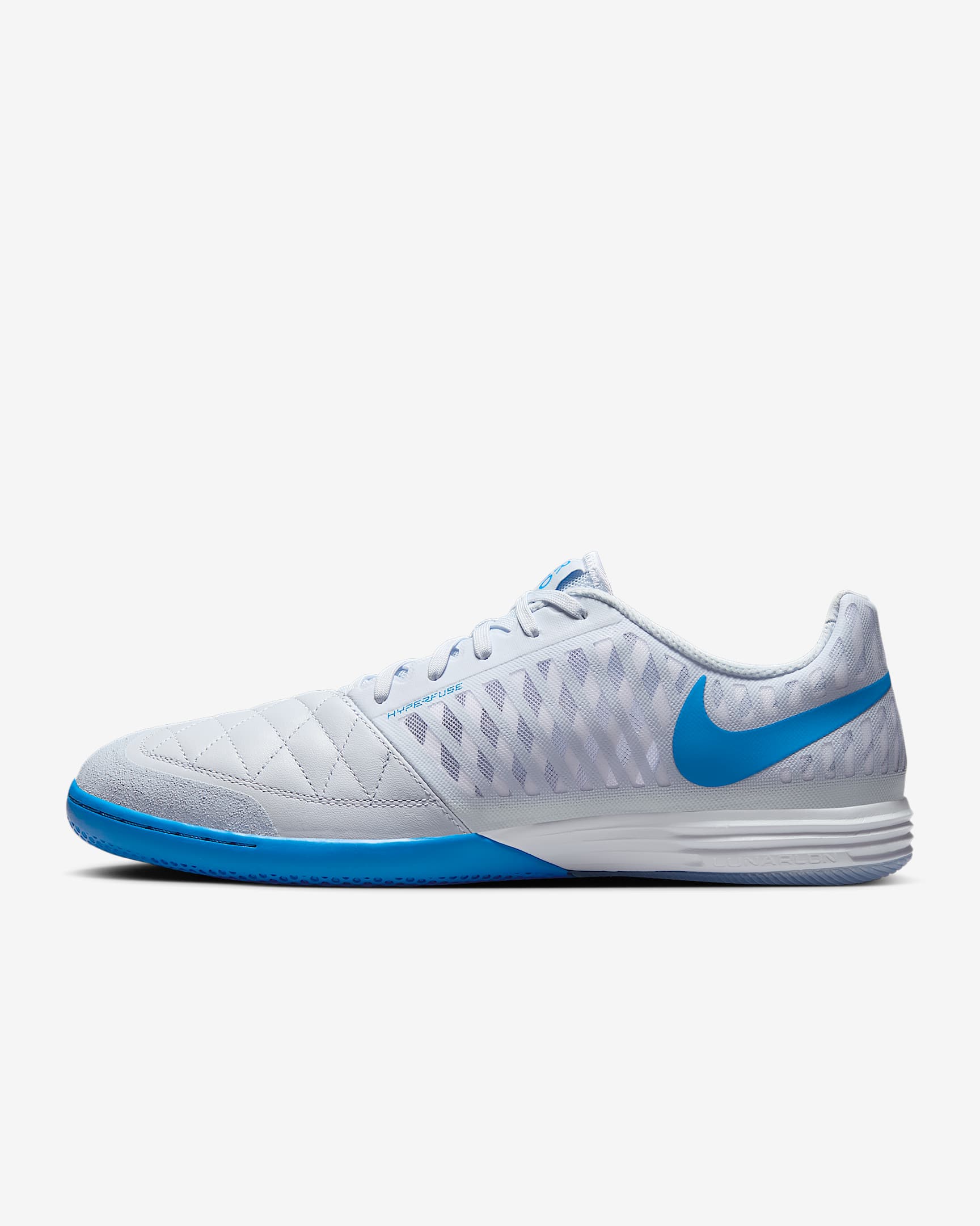 Nike Lunar Gato II Indoor Court Low-Top Football Shoes - Football Grey/Light Photo Blue