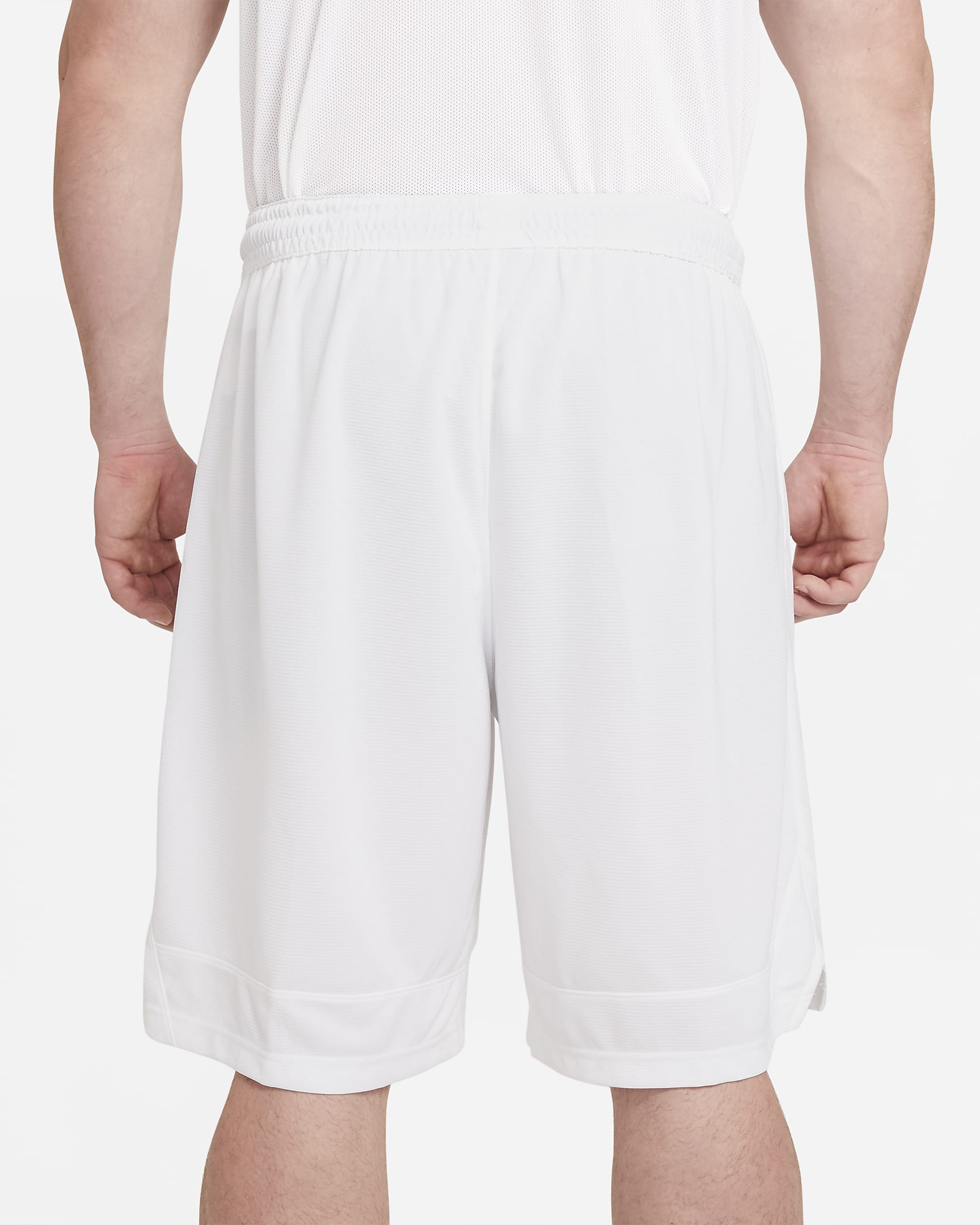 Shorts de básquetbol para hombre Nike Dri-FIT Icon - Blanco/Blanco/Negro