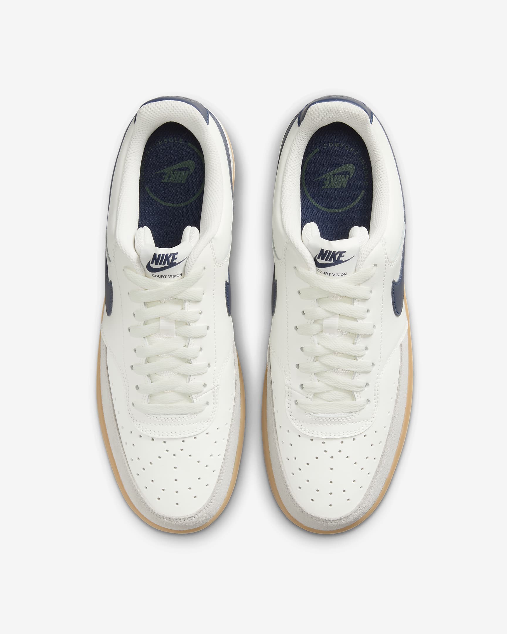 Nike Court Vision Low Men's Shoes - Sail/Gum Light Brown/Light Iron Ore/Midnight Navy